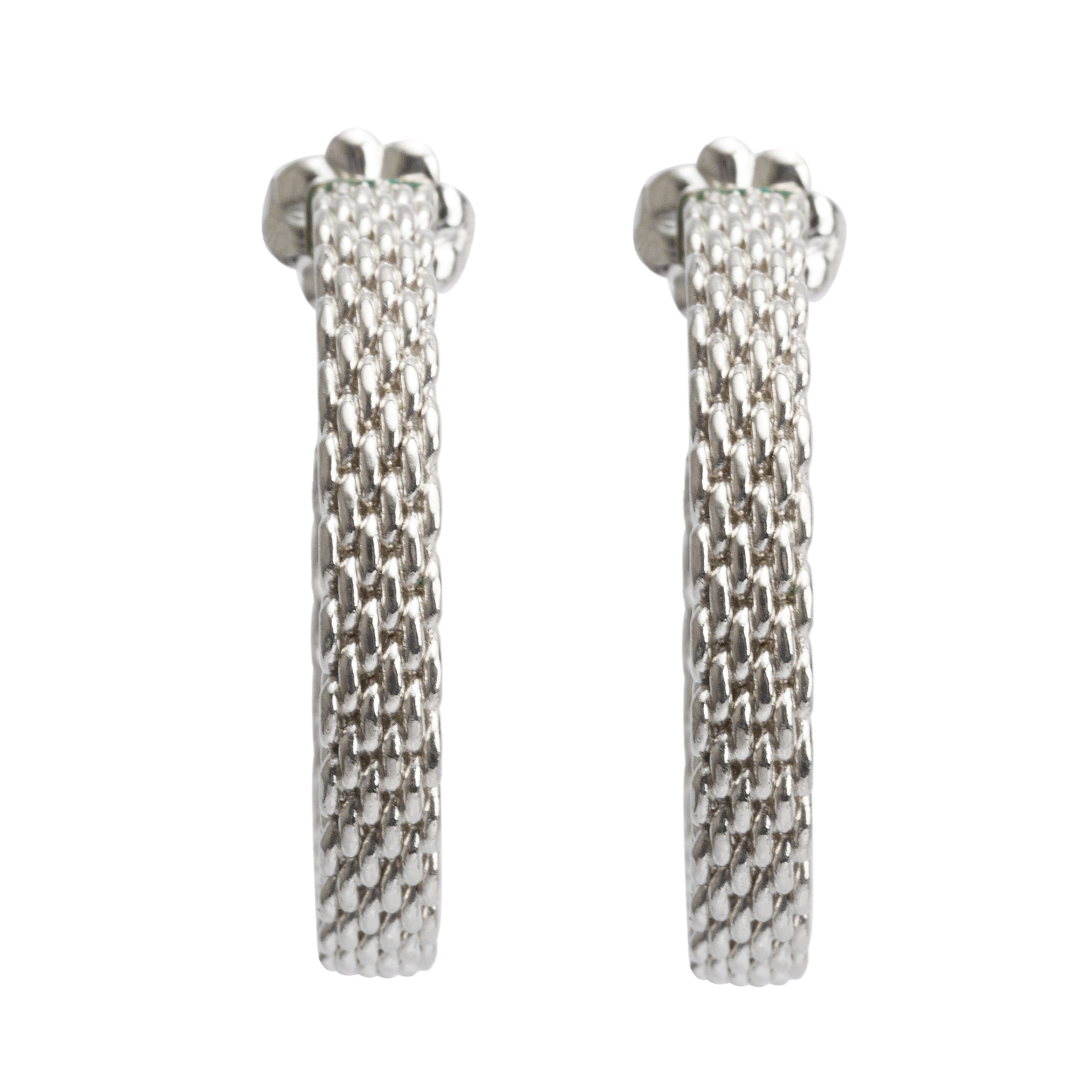 Tiffany & Co. Sterling Silver Somerset Medium Hoop Earrings