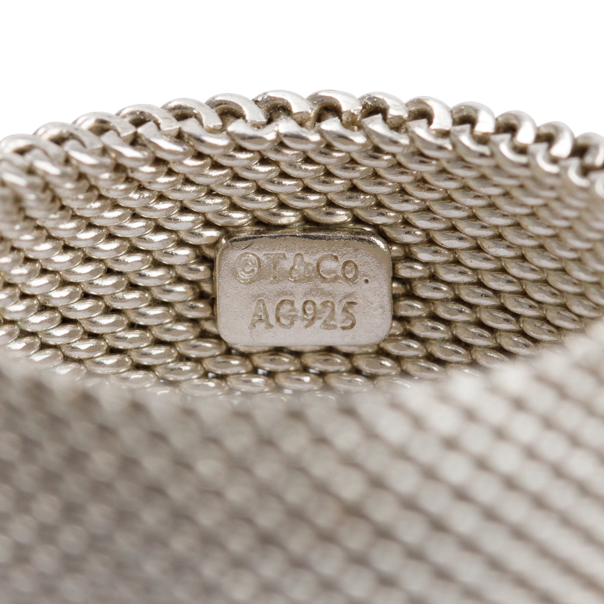 Tiffany & Co. Sterling Silver Somerset Mesh Band Ring