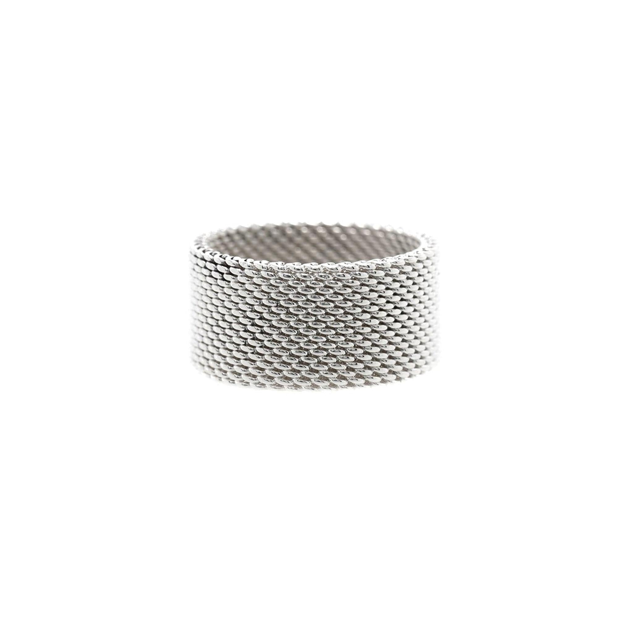 Tiffany & Co. Sterling Silver Somerset Mesh Band Ring