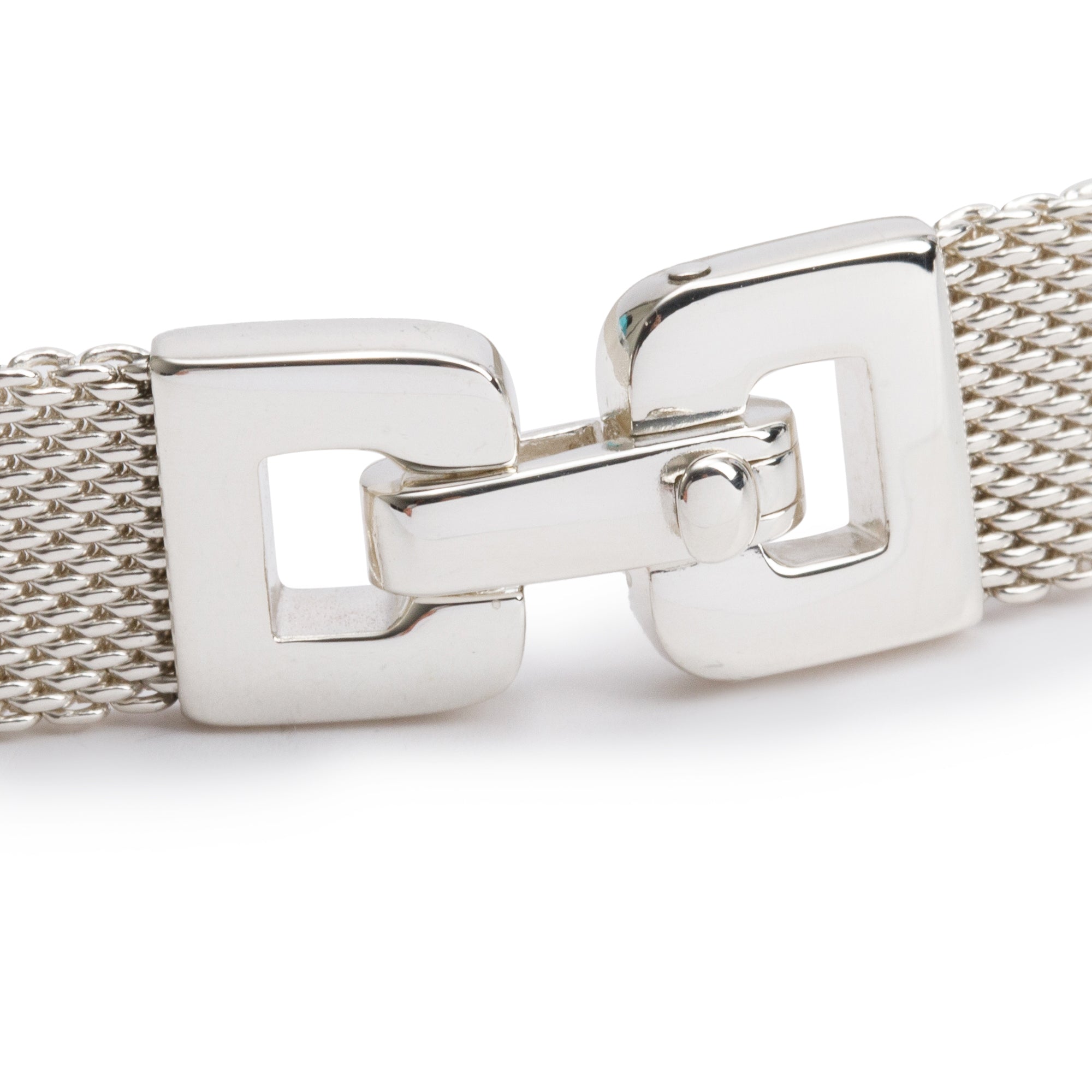 Tiffany & Co. Sterling Silver Somerset Mesh Buckle Bracelet