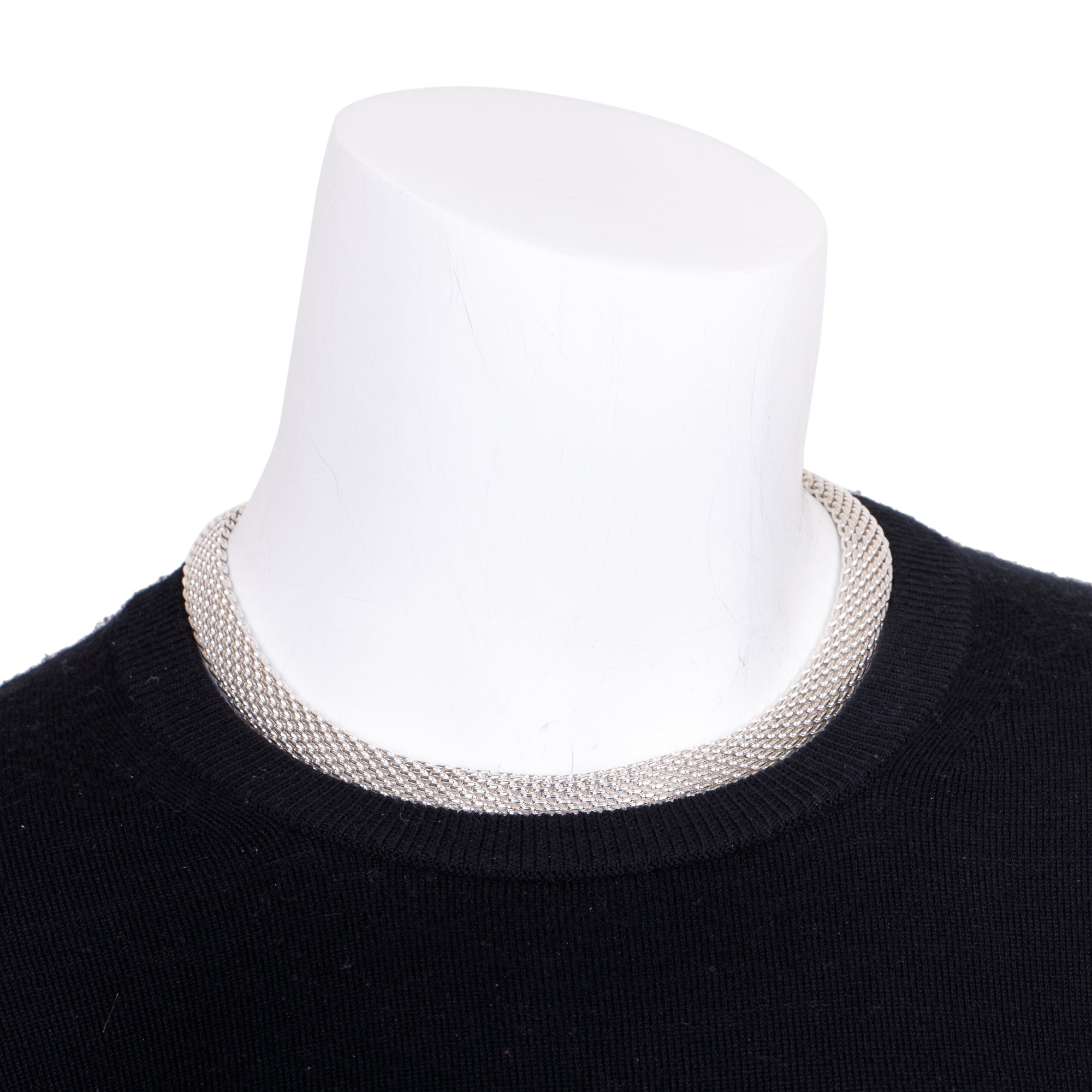 Tiffany & Co. Sterling Silver Somerset Mesh Collar Necklace