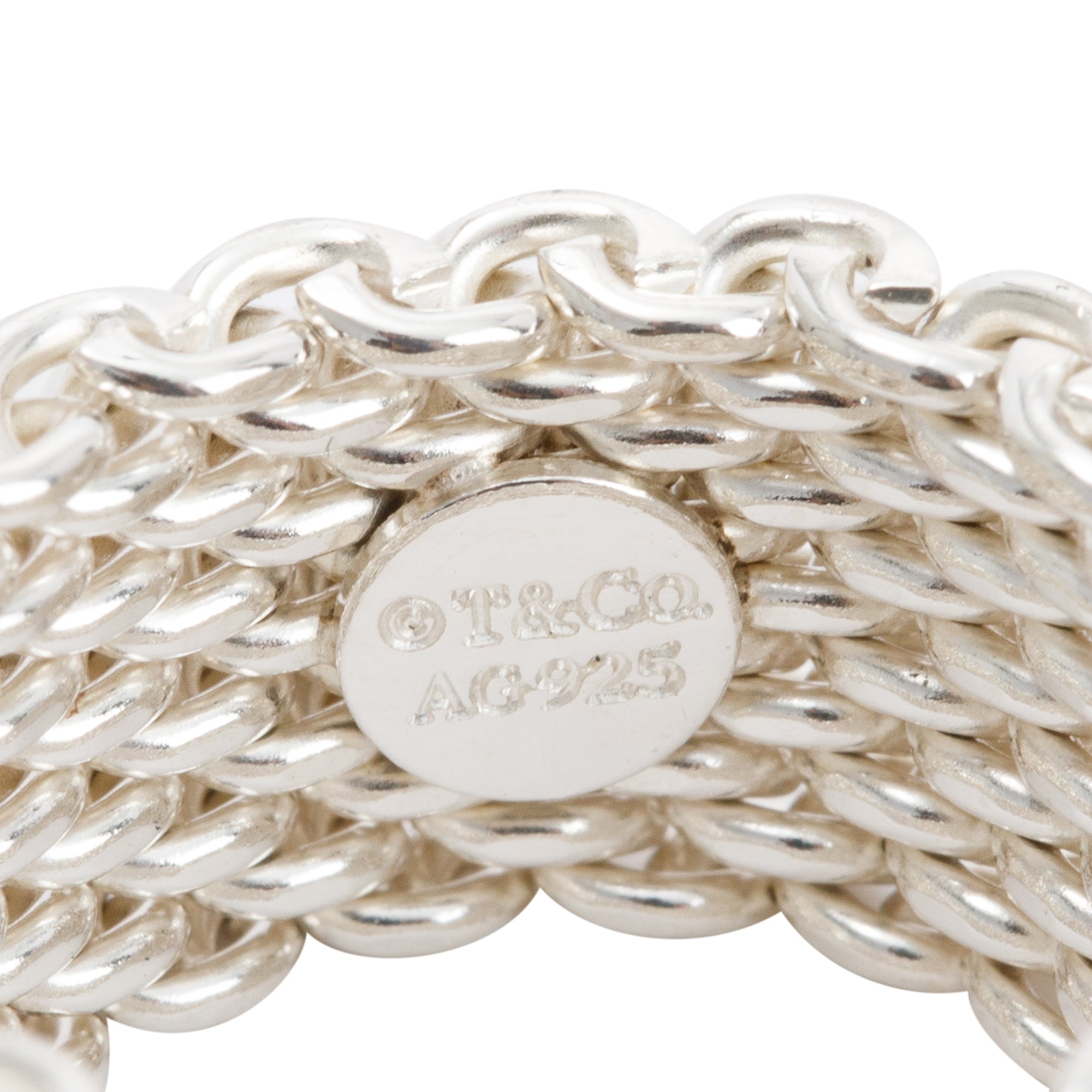 Tiffany & Co. Sterling Silver Somerset Mesh Ring