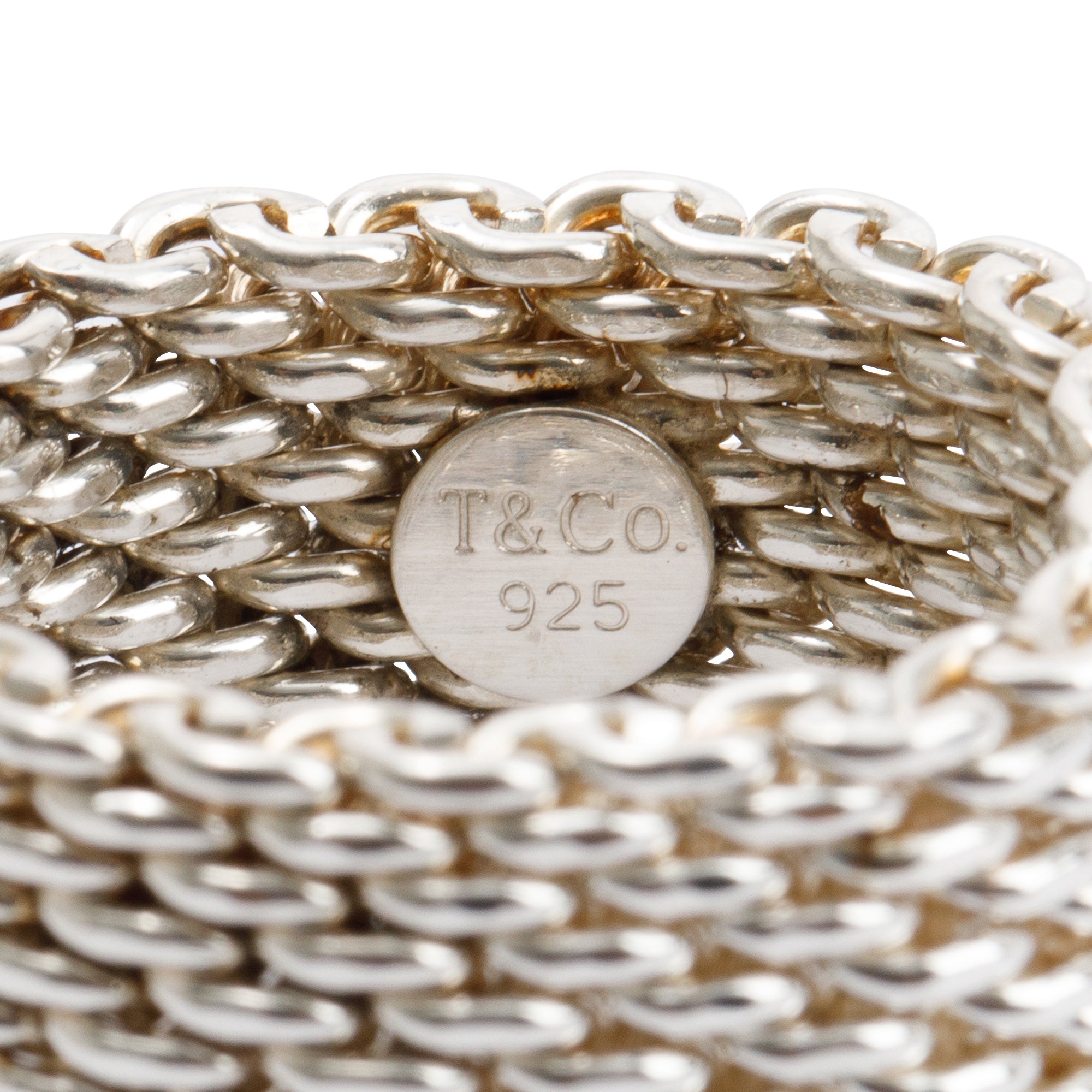 Tiffany & Co. Sterling Silver Somerset Mesh Ring, Size 6