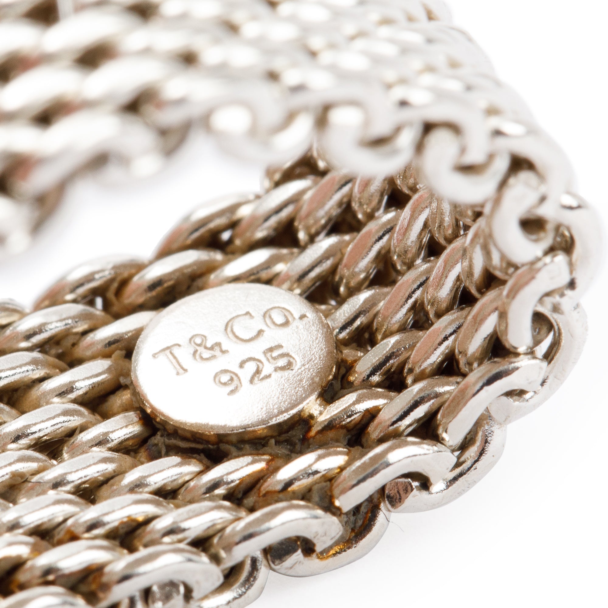 Tiffany & Co. Sterling Silver Somerset Mesh Ring, Size 6.5