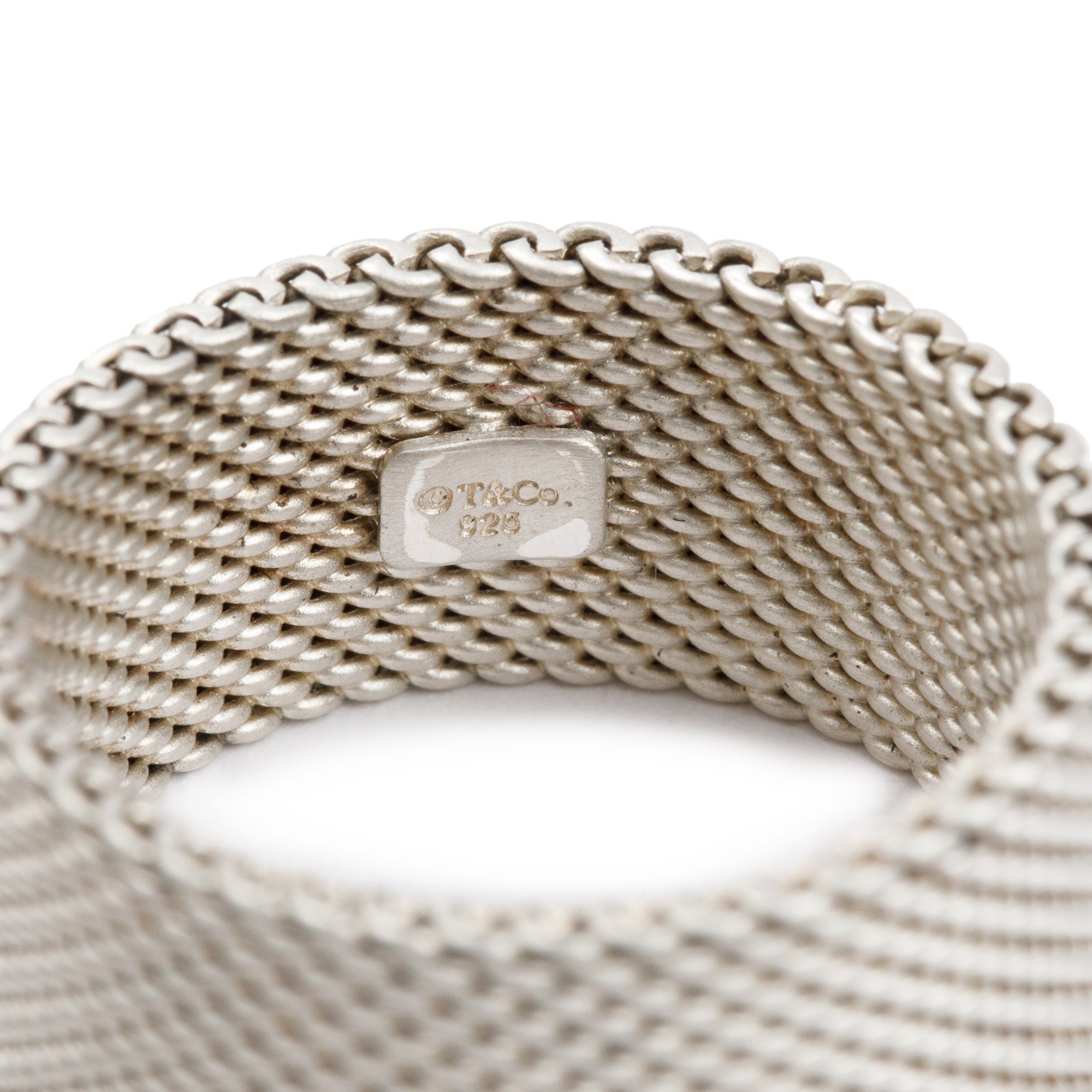 Tiffany & Co. Sterling Silver Somerset Mesh Ring, Size 7