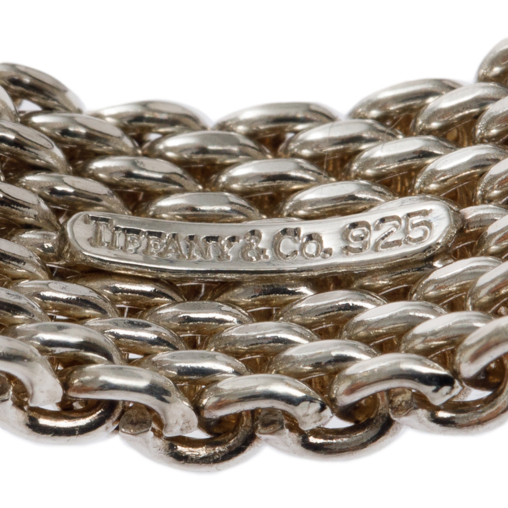 Tiffany & Co. Sterling Silver Somerset Mesh Ring, Size 7.5