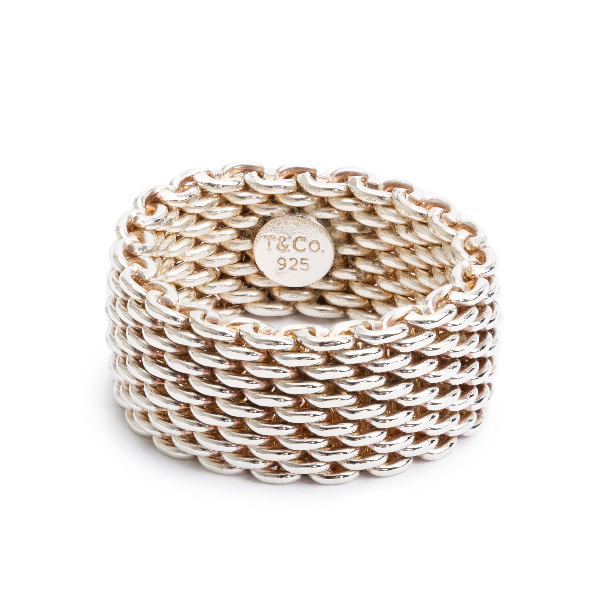 Tiffany & Co. Sterling Silver Somerset Mesh Ring, Size 7