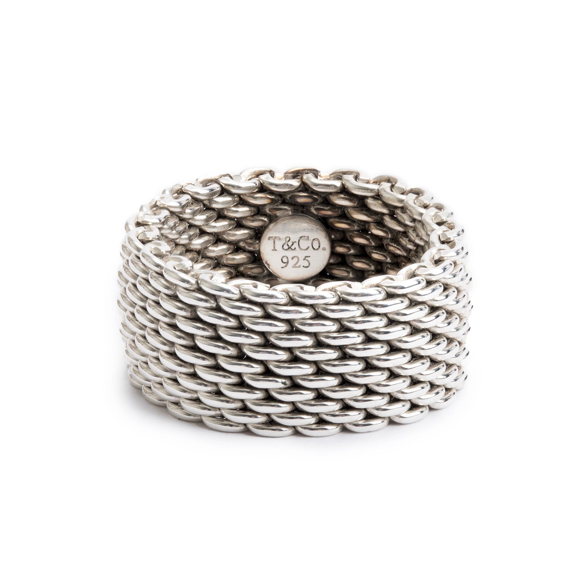 Tiffany & Co. Sterling Silver Somerset Mesh Ring, Size 8