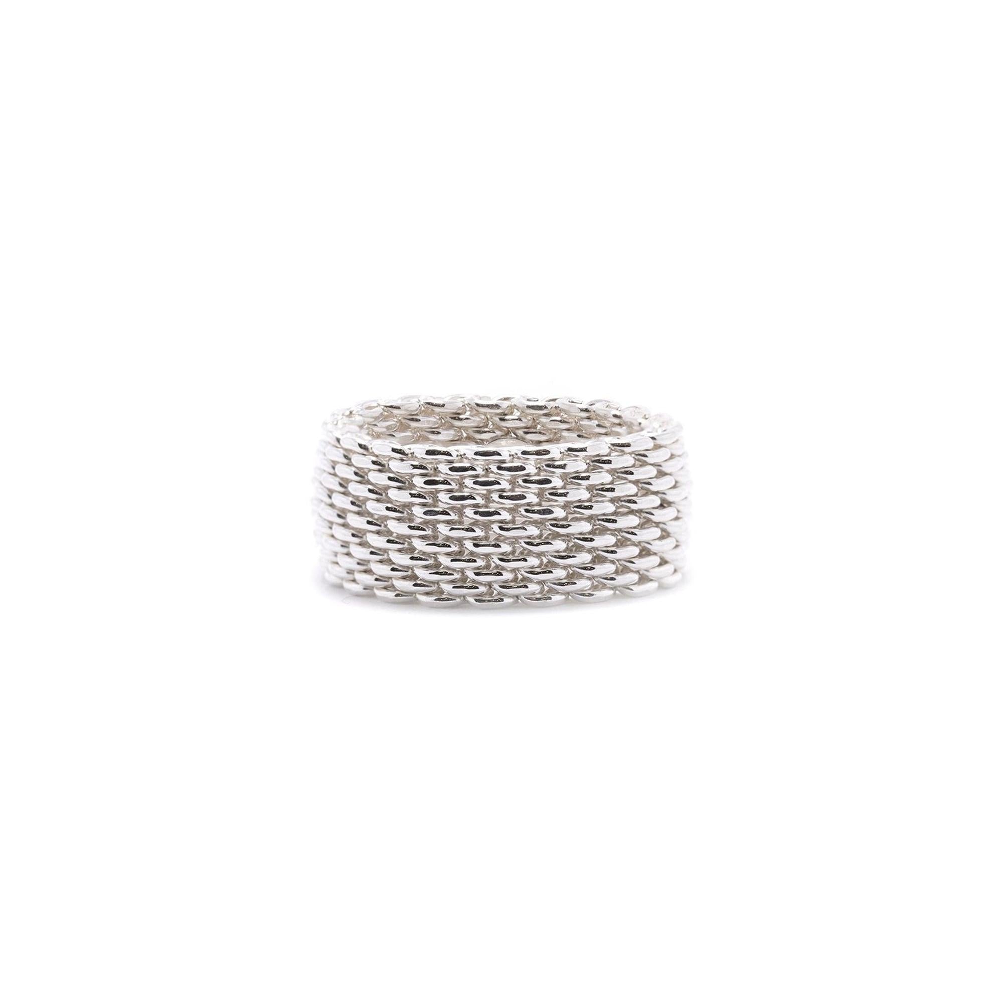 Tiffany & Co. Sterling Silver Somerset Mesh Ring