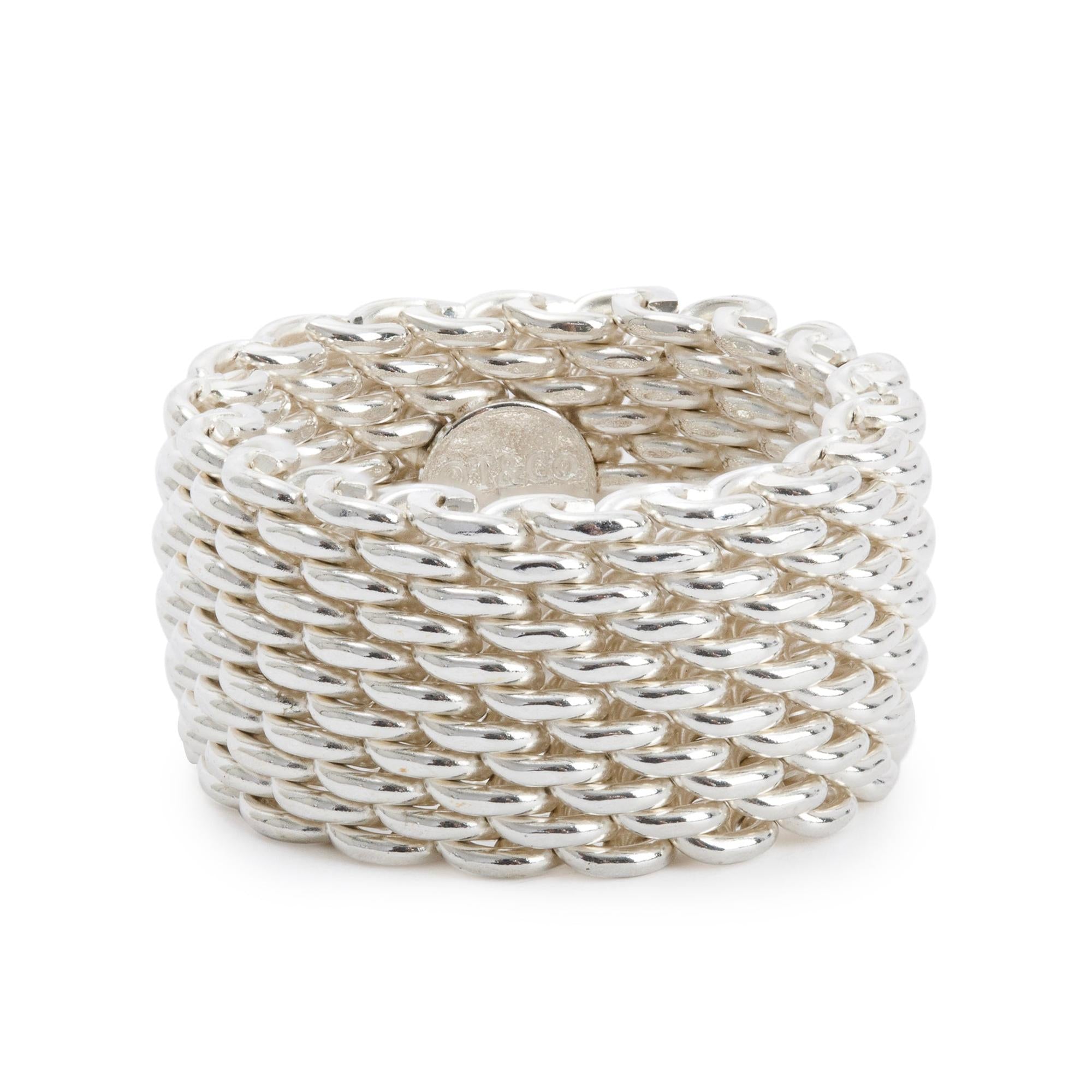 Tiffany & Co. Sterling Silver Somerset Mesh Ring