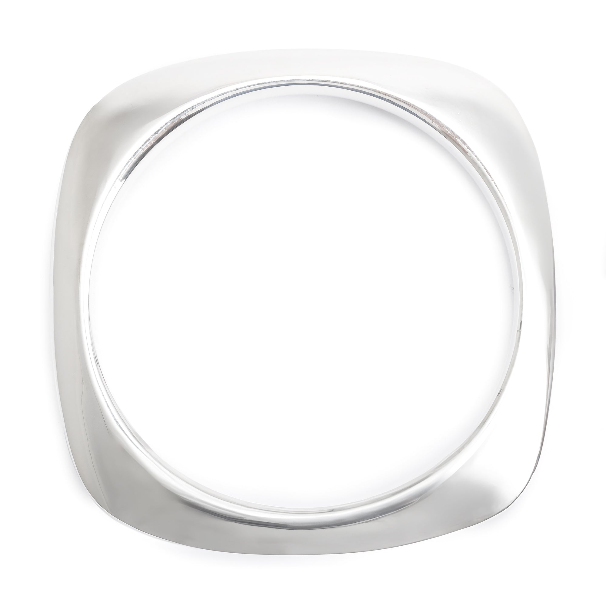 Tiffany & Co. Sterling Silver Square Cushion Bangle Bracelet