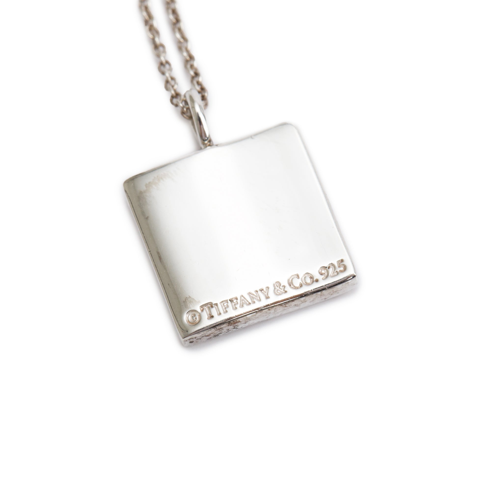 Tiffany & Co. Sterling Silver Square Notes Pendant Necklace