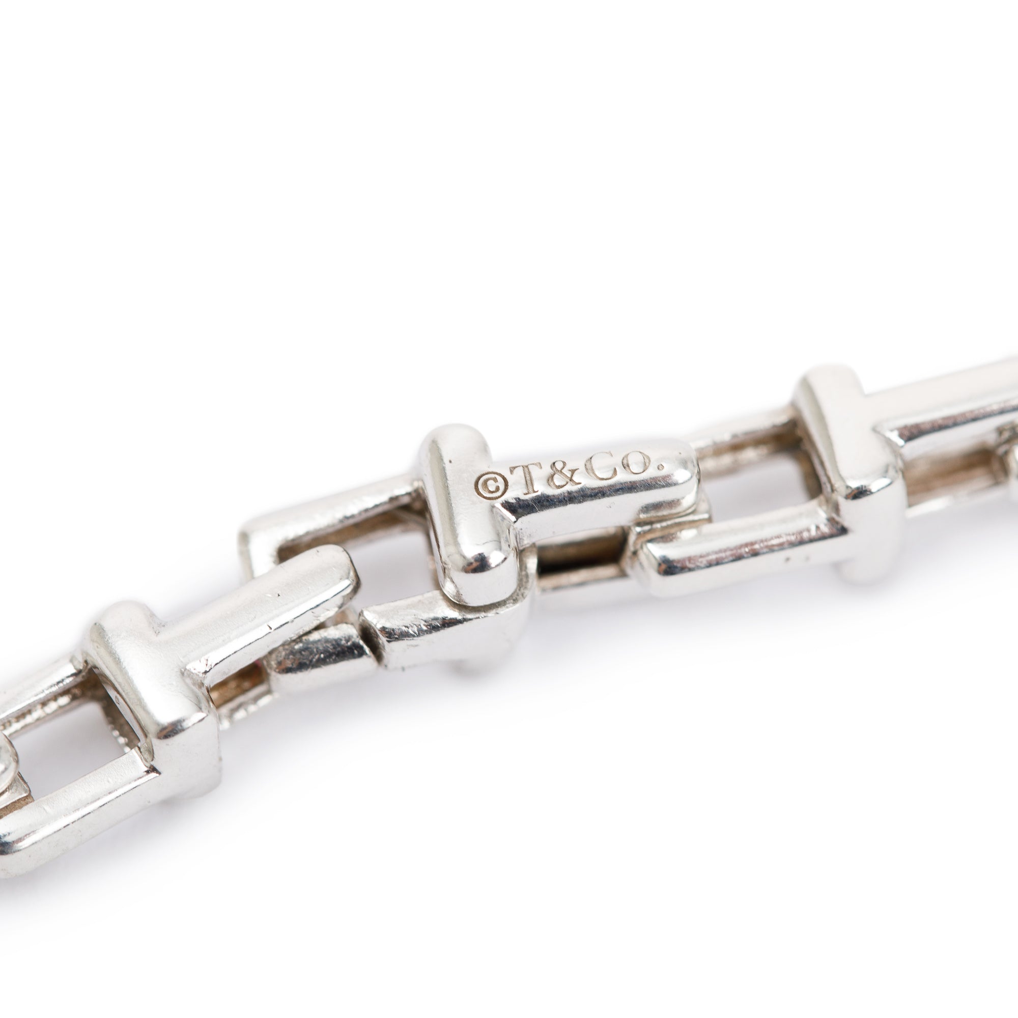 Tiffany & Co. Sterling Silver T Chain Necklace