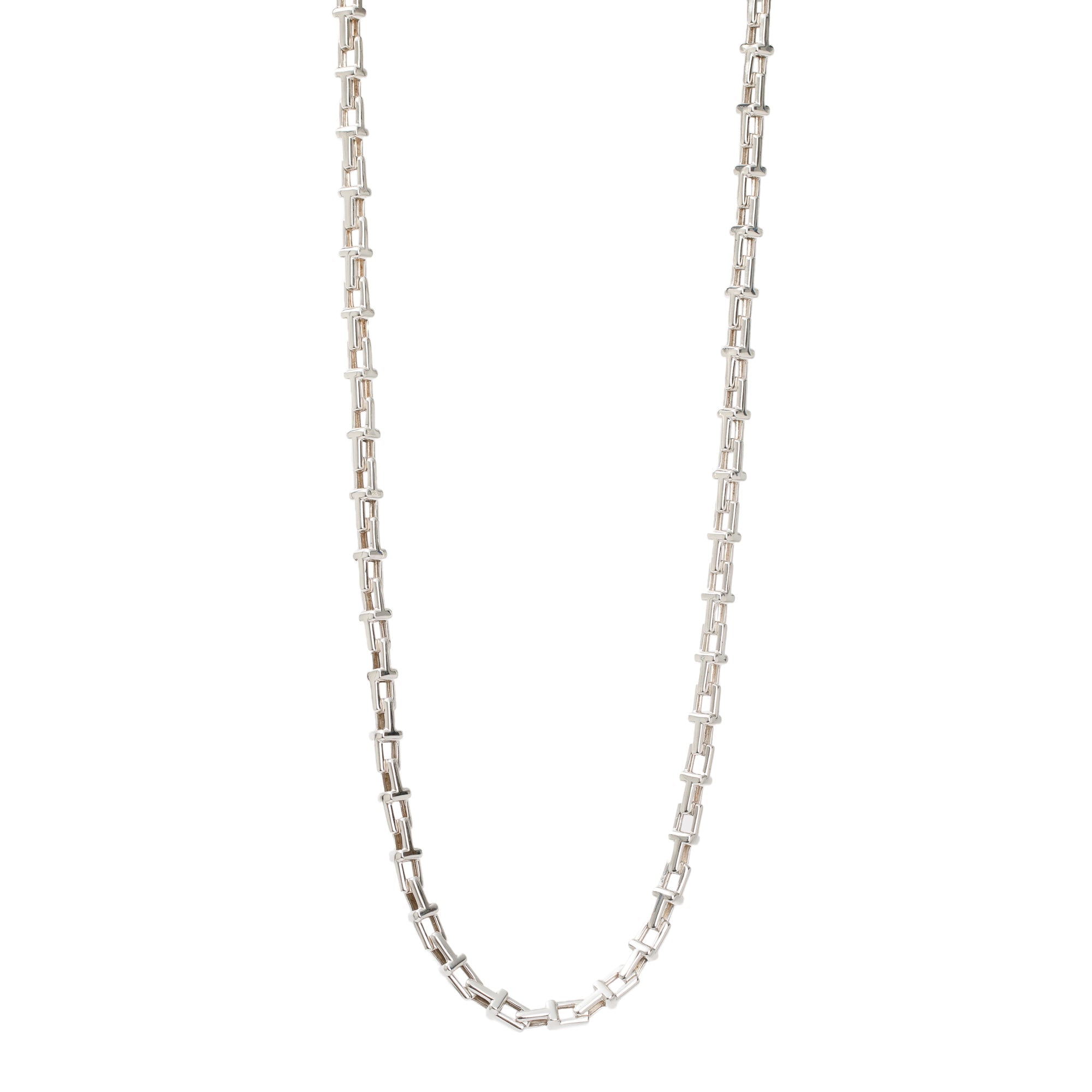 Tiffany & Co. Sterling Silver T Chain Necklace