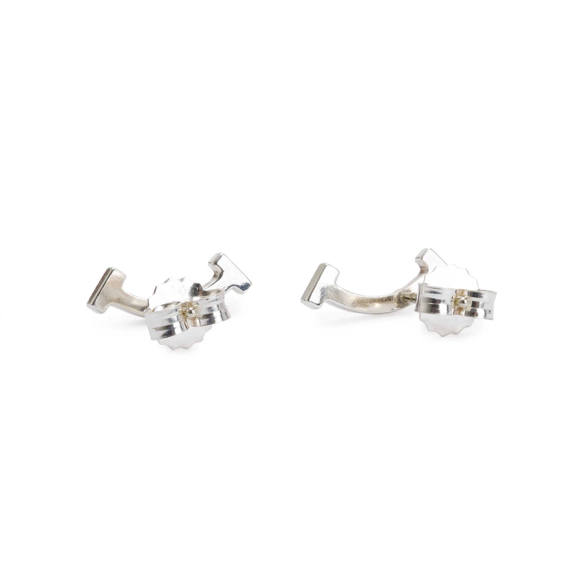 Tiffany & Co. Sterling Silver T Smile Stud Earrings