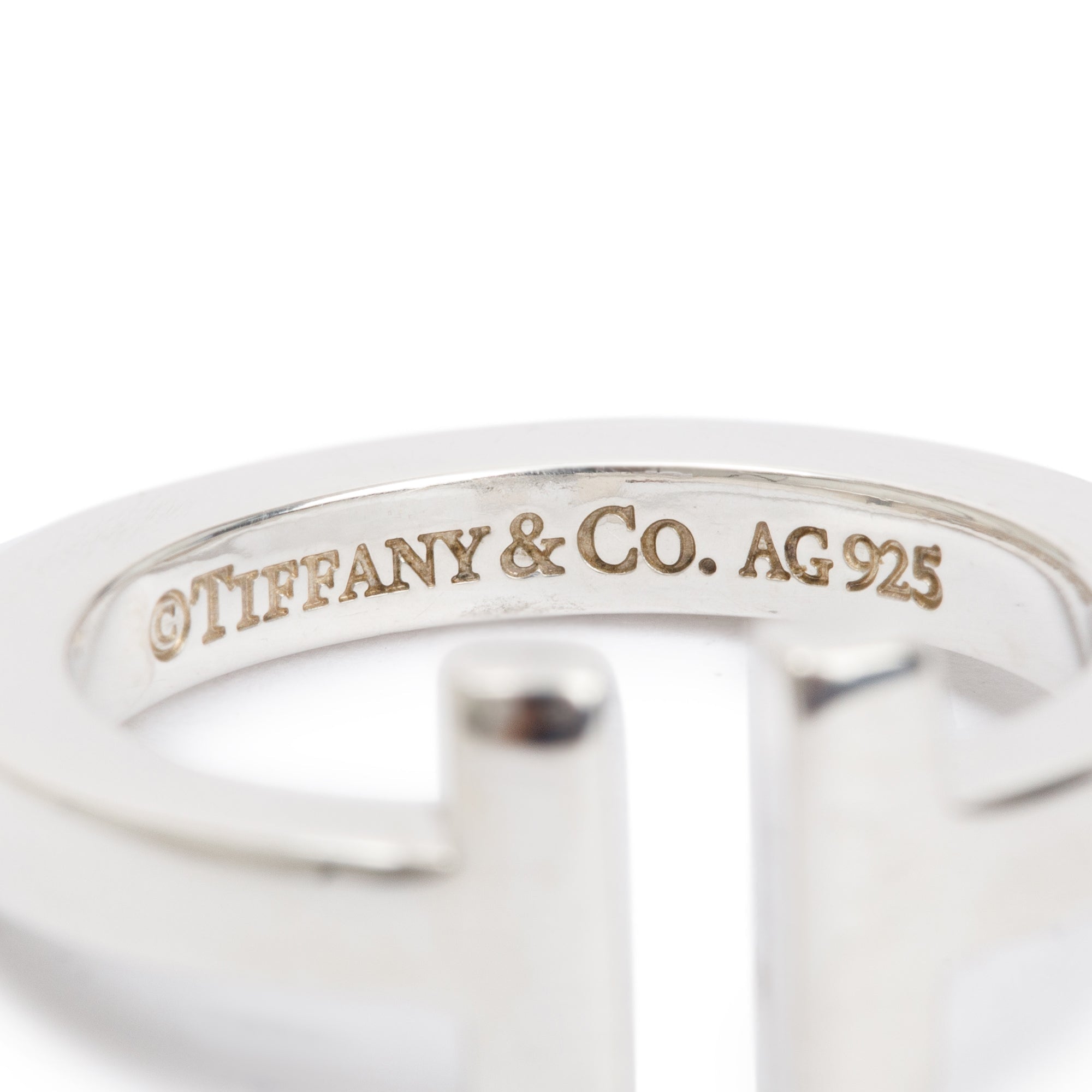 Tiffany & Co. Sterling Silver T Square Ring, Size 5