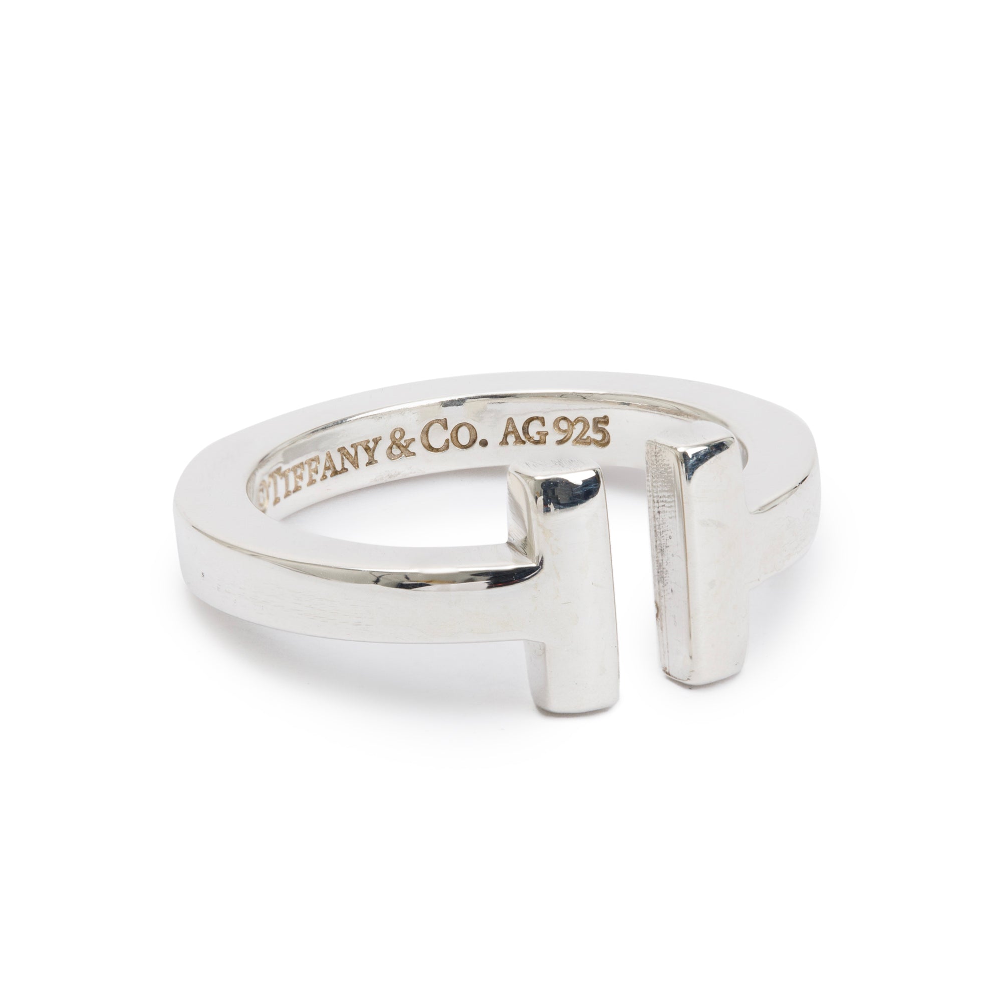 Tiffany & Co. Sterling Silver T Square Ring, Size 5