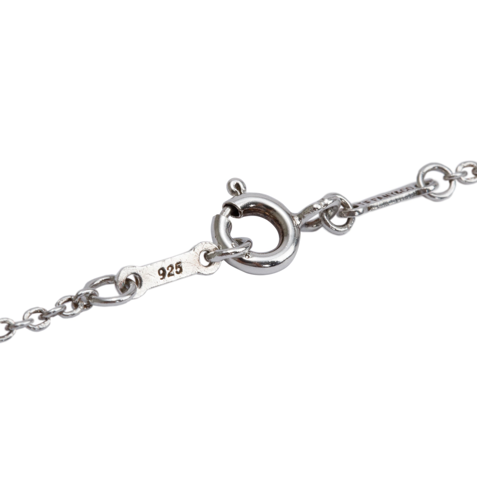 Tiffany & Co. Sterling Silver Twist Heart Charm Necklace