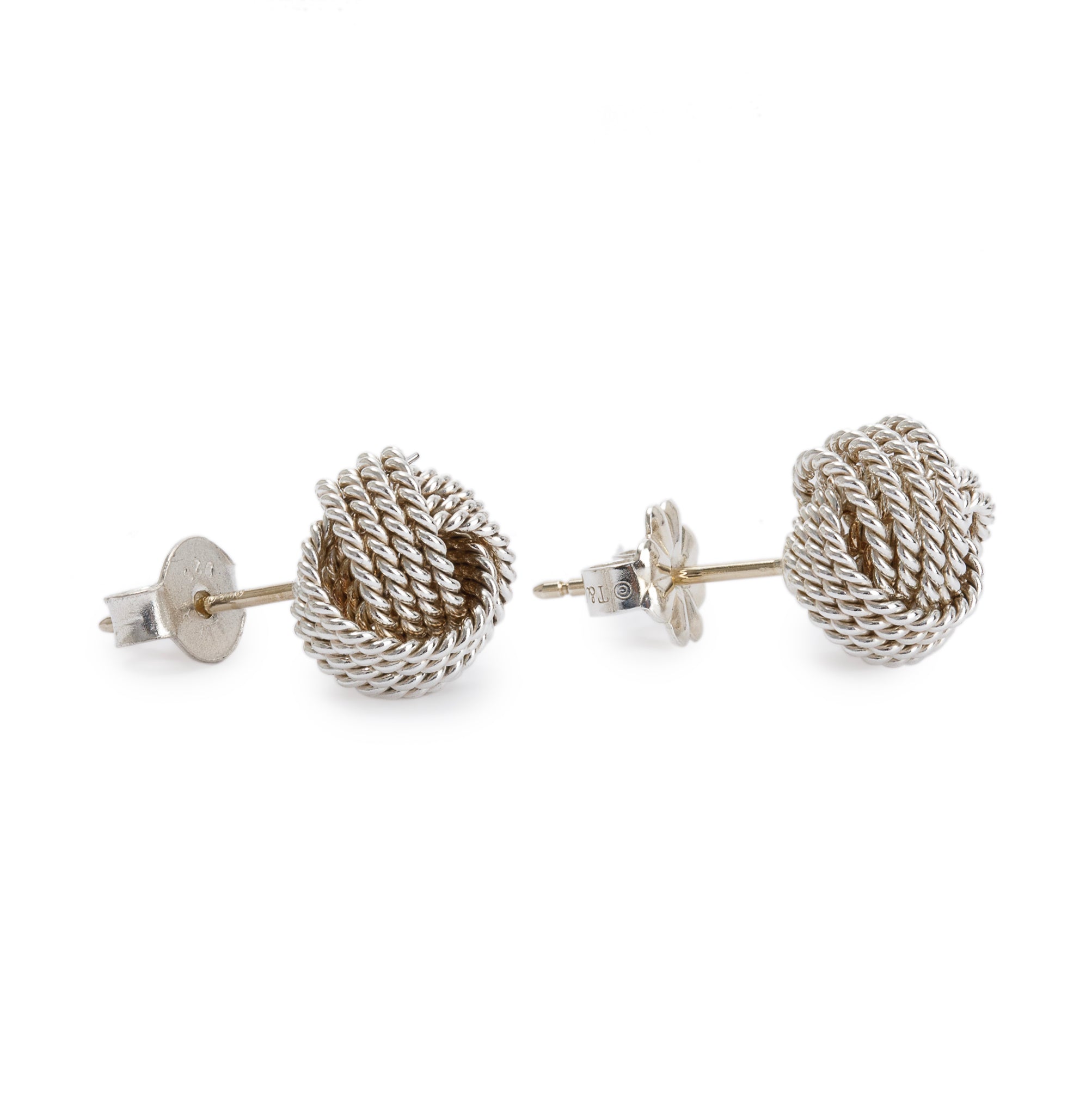 Tiffany & Co. Sterling Silver Twist Knot Earrings