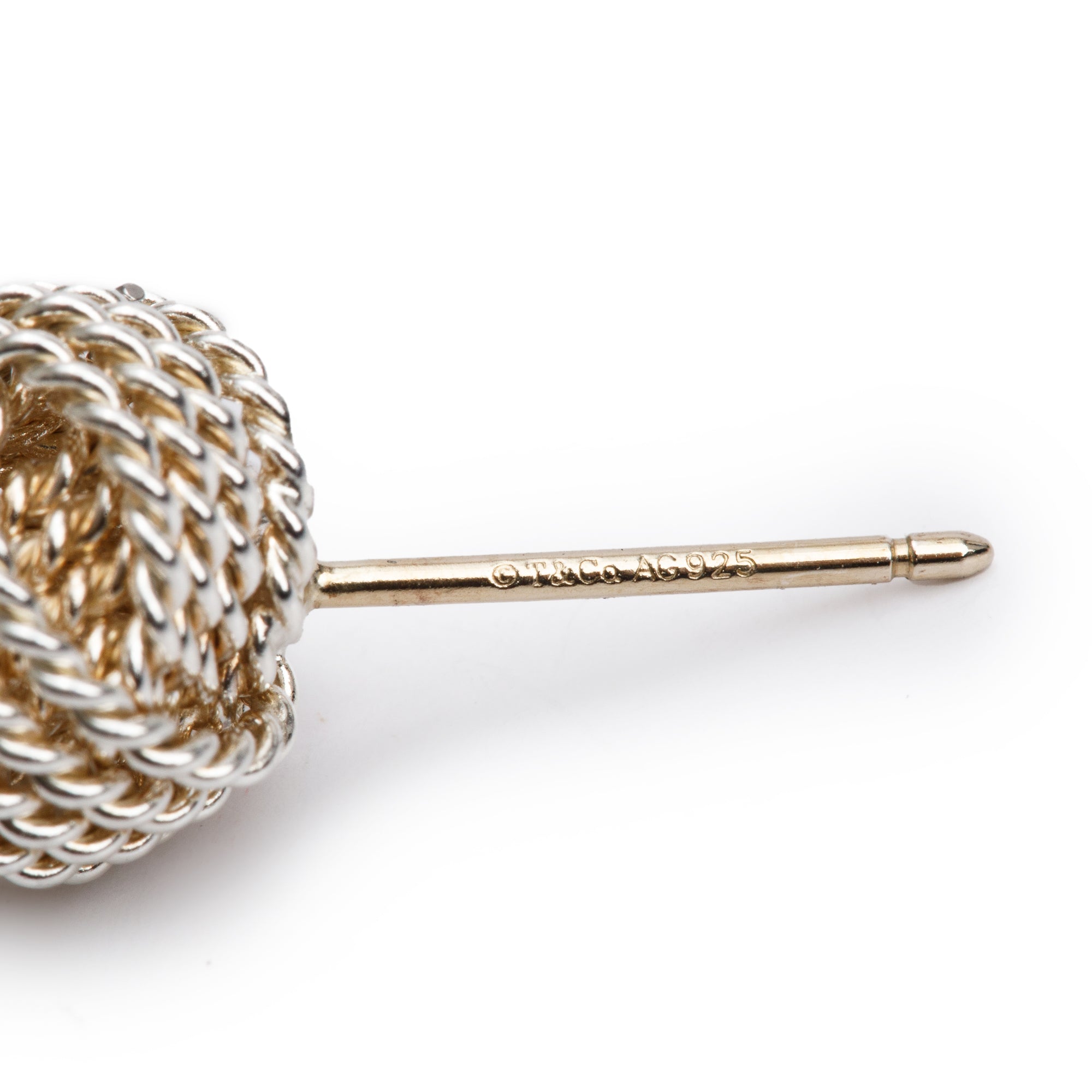 Tiffany & Co. Sterling Silver Twist Knot Earrings