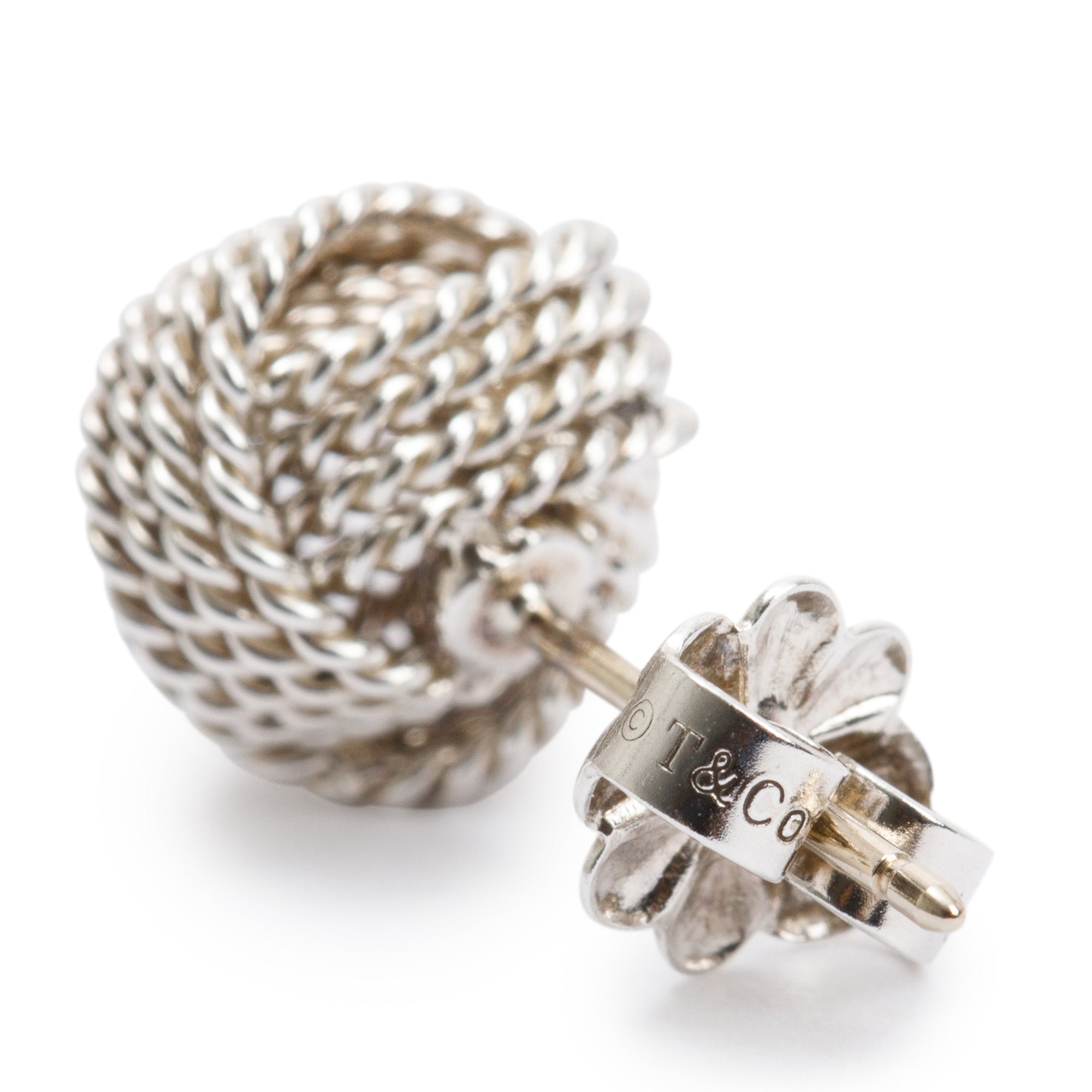 Tiffany & Co. Sterling Silver Twist Knot Earrings