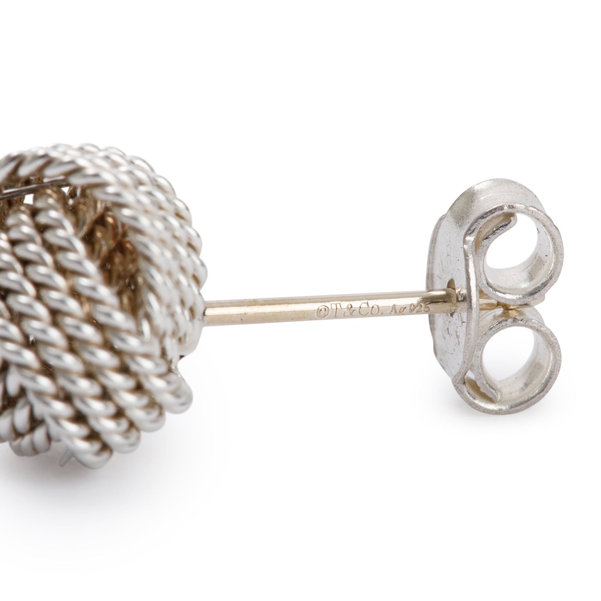 Tiffany & Co. Sterling Silver Twist Knot Earrings