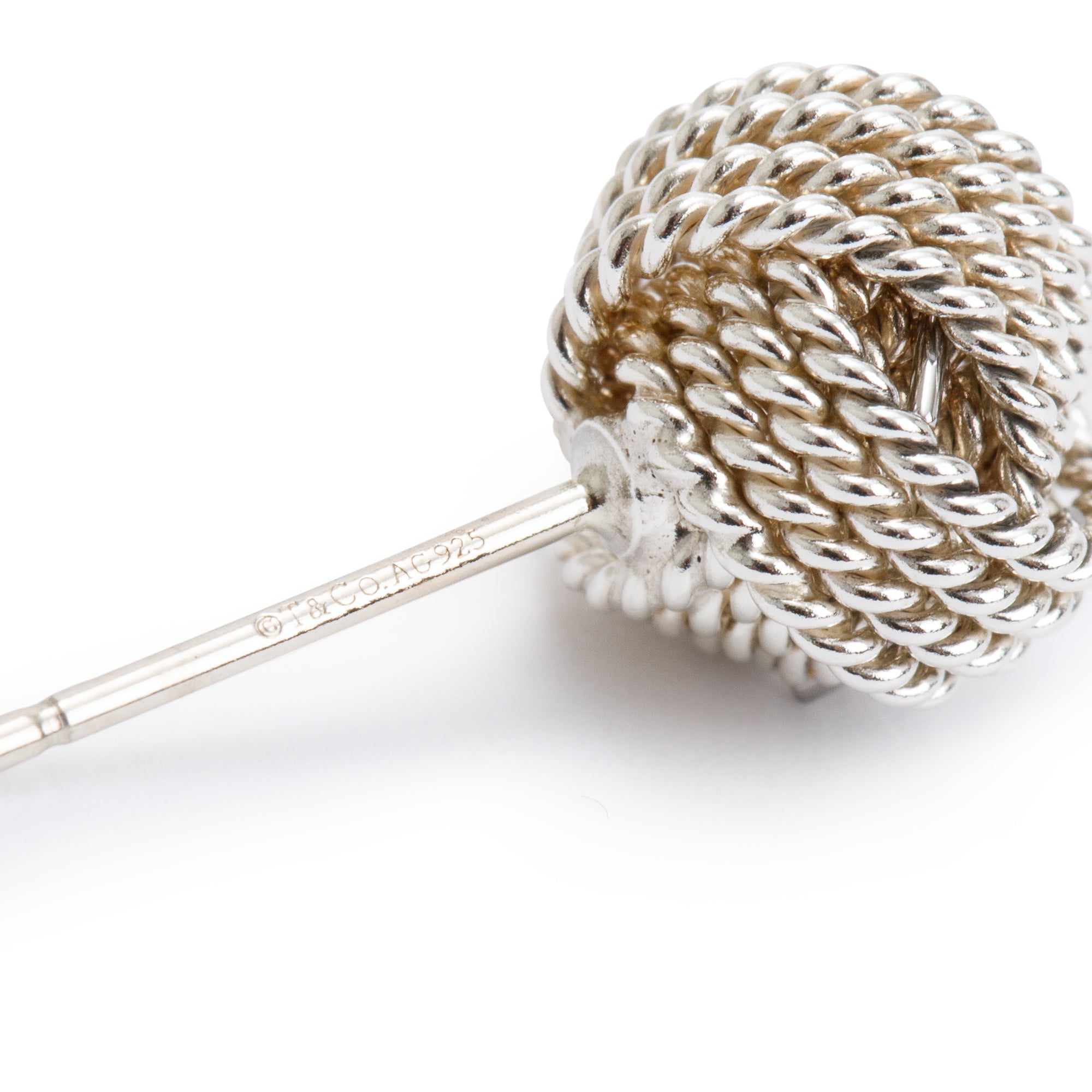 Tiffany & Co. Sterling Silver Twist Knot Earrings