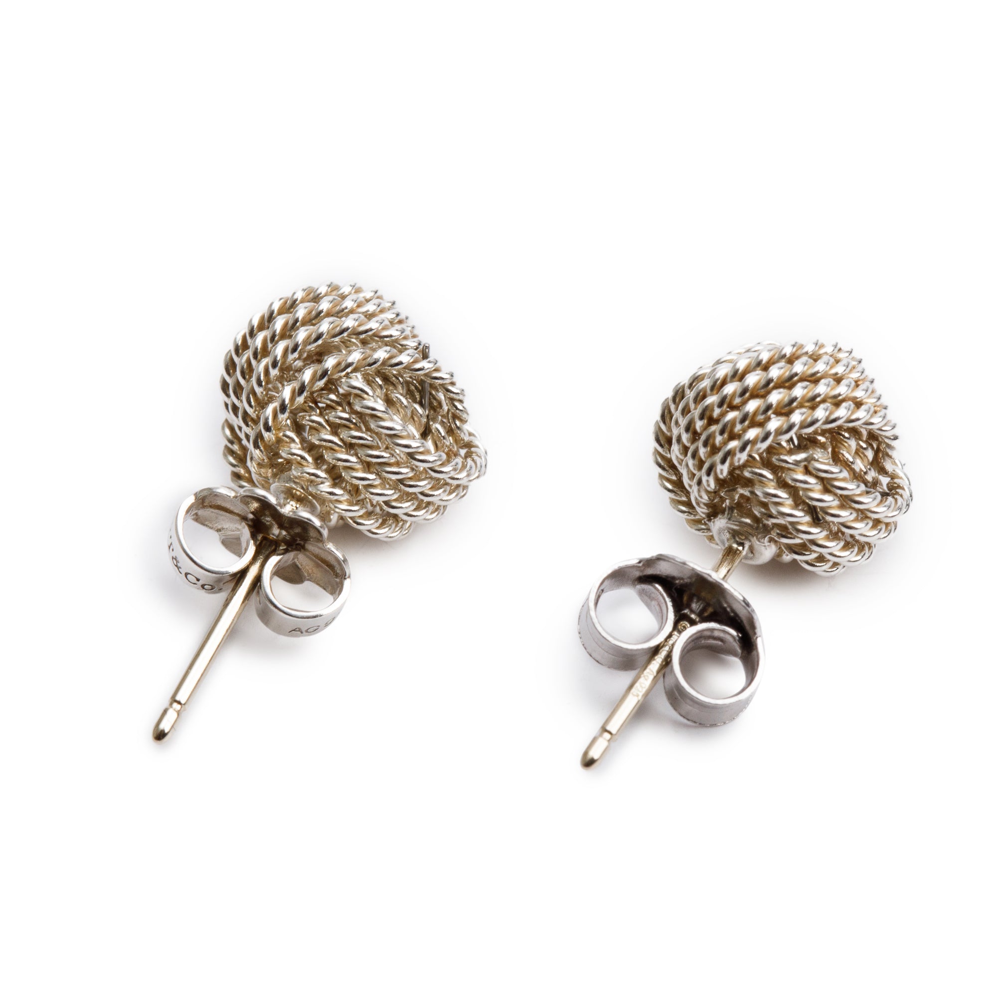 Tiffany & Co. Sterling Silver Twist Knot Earrings