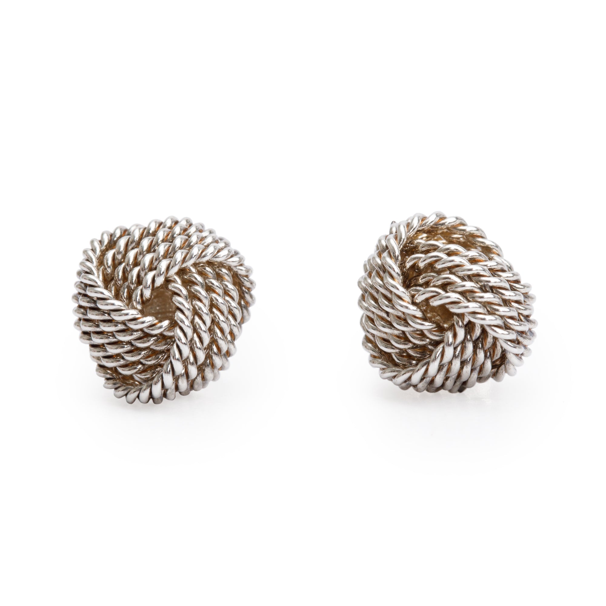 Tiffany & Co. Sterling Silver Twist Knot Earrings