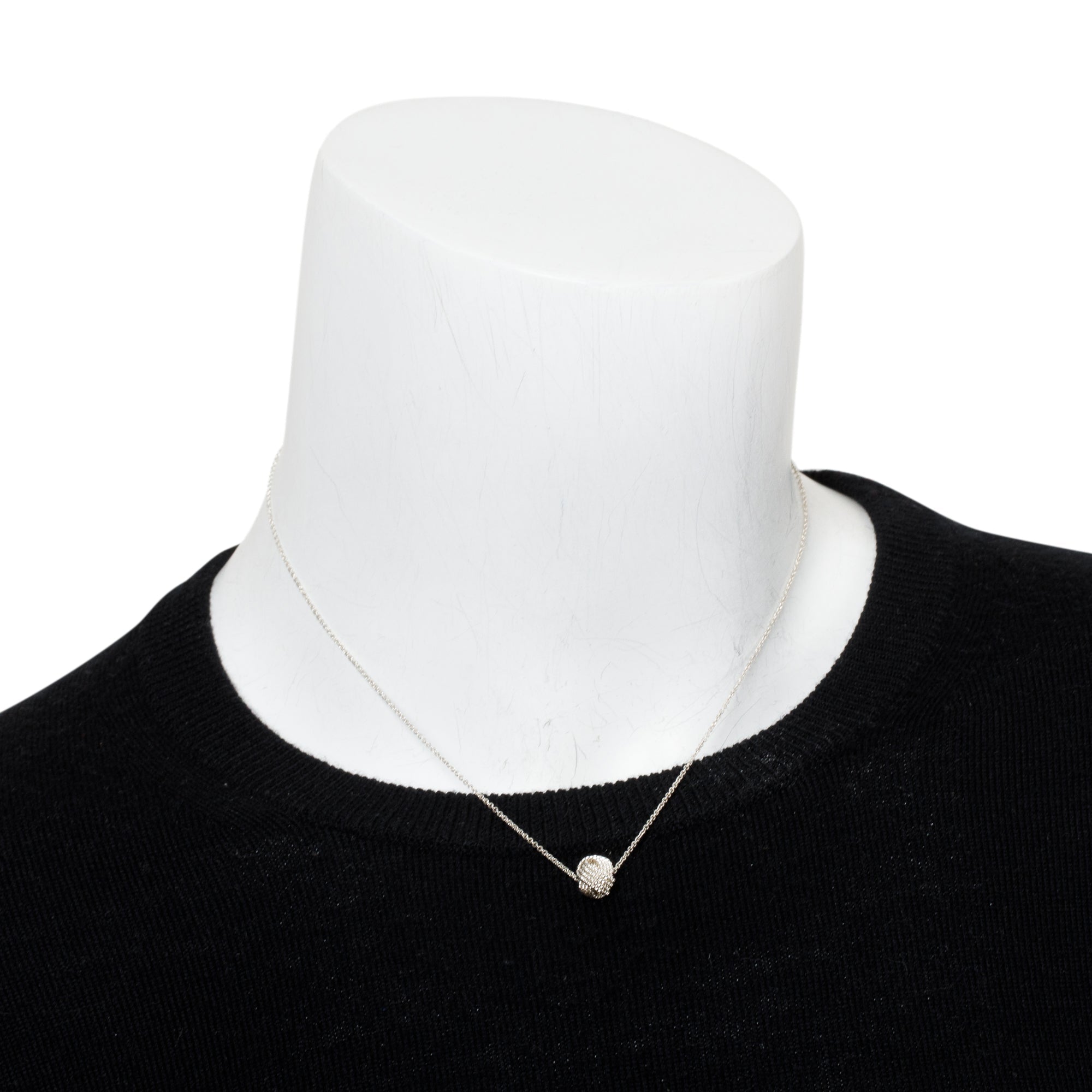 Tiffany & Co. Sterling Silver Twist Knot Pendant Necklace