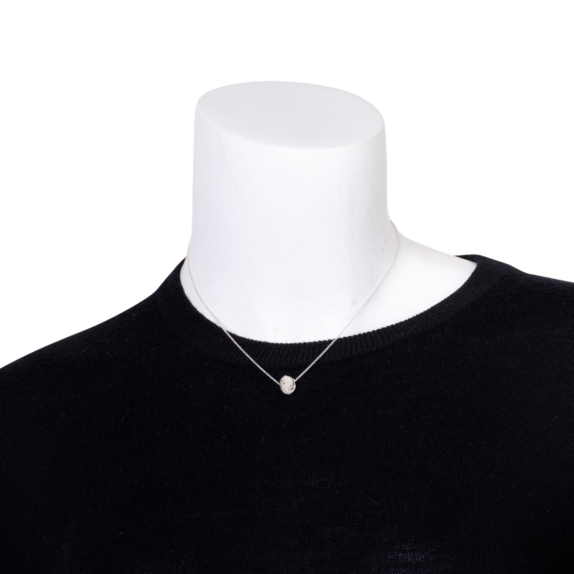 Tiffany & Co. Sterling Silver Twist Knot Pendant Necklace