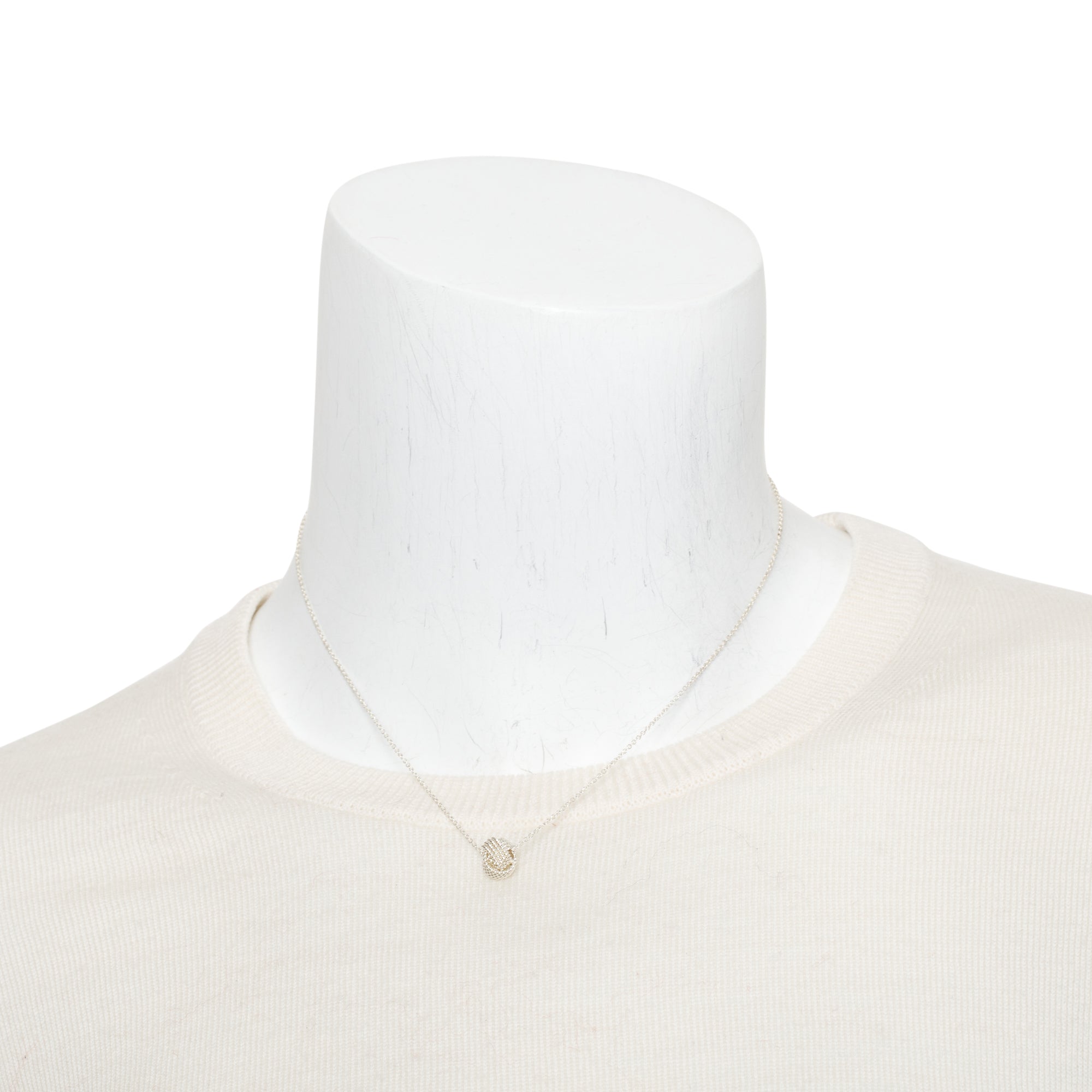 Tiffany & Co. Sterling Silver Twist Knot Pendant Necklace