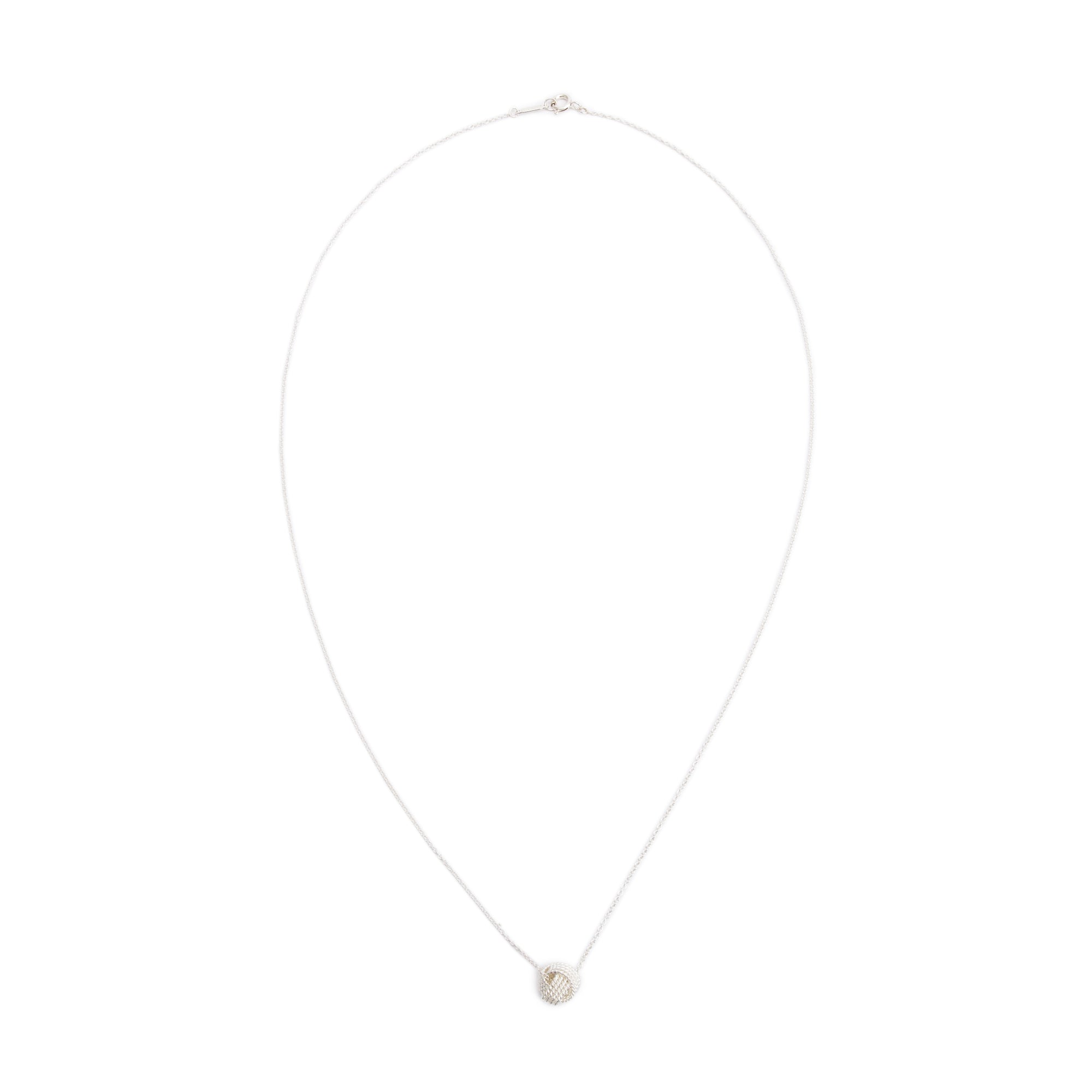Tiffany & Co. Sterling Silver Twist Knot Pendant Necklace