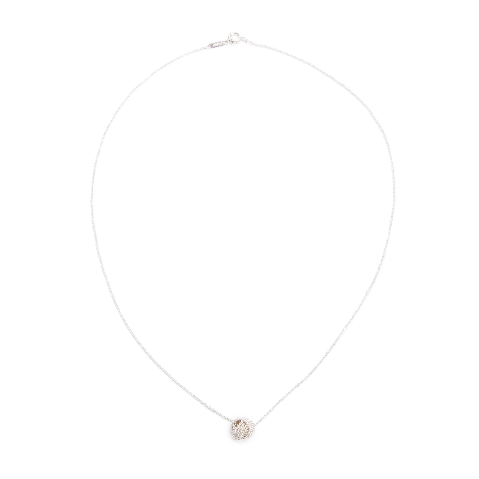 Tiffany & Co. Sterling Silver Twist Knot Pendant Necklace