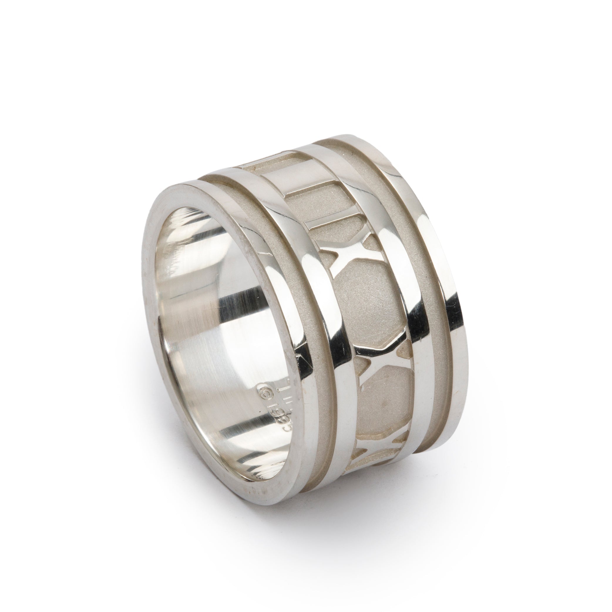 Tiffany & Co. Sterling Silver Vintage Wide Atlas Band Ring, Size 7