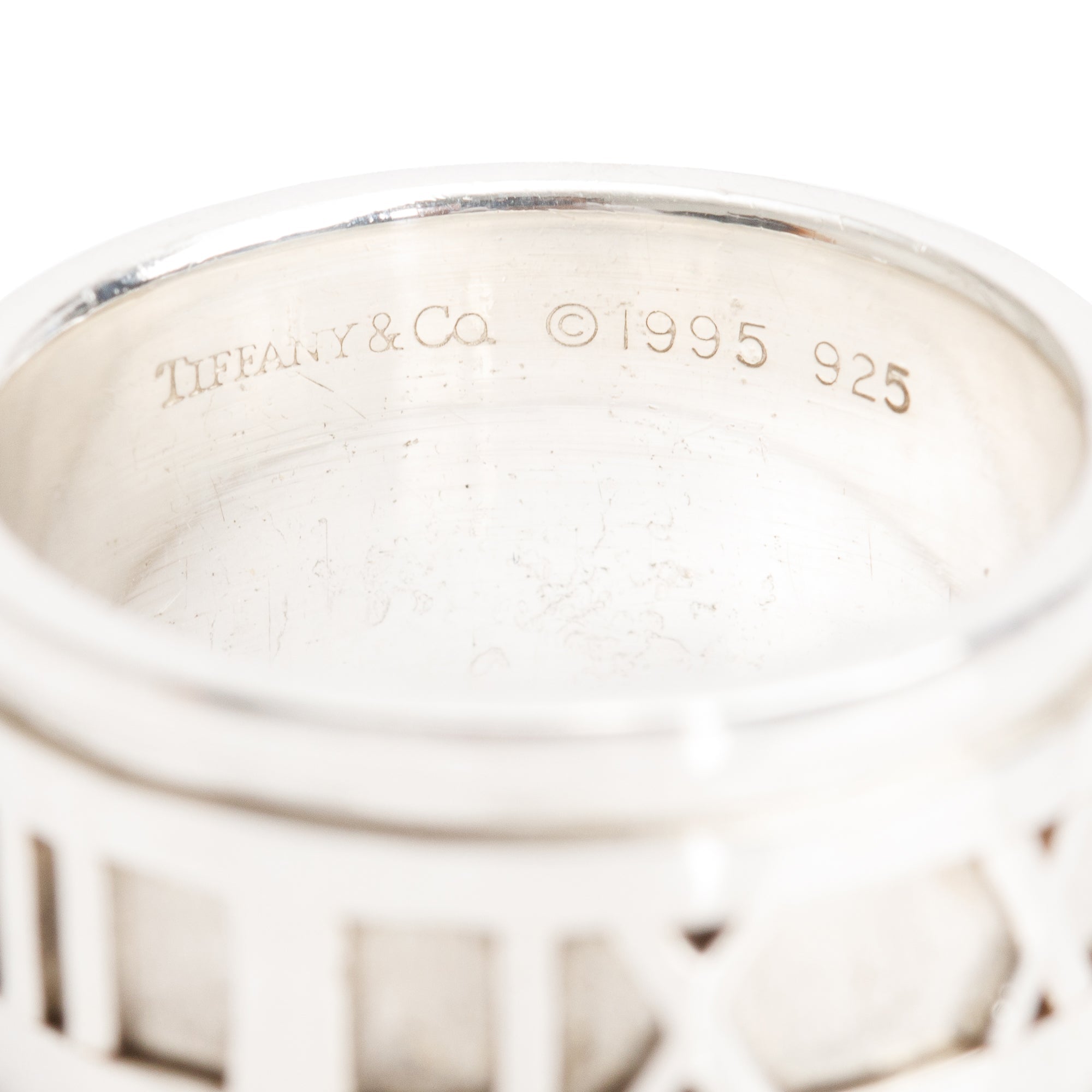 Tiffany & Co. Sterling Silver Vintage Wide Atlas Band Ring, Size 8