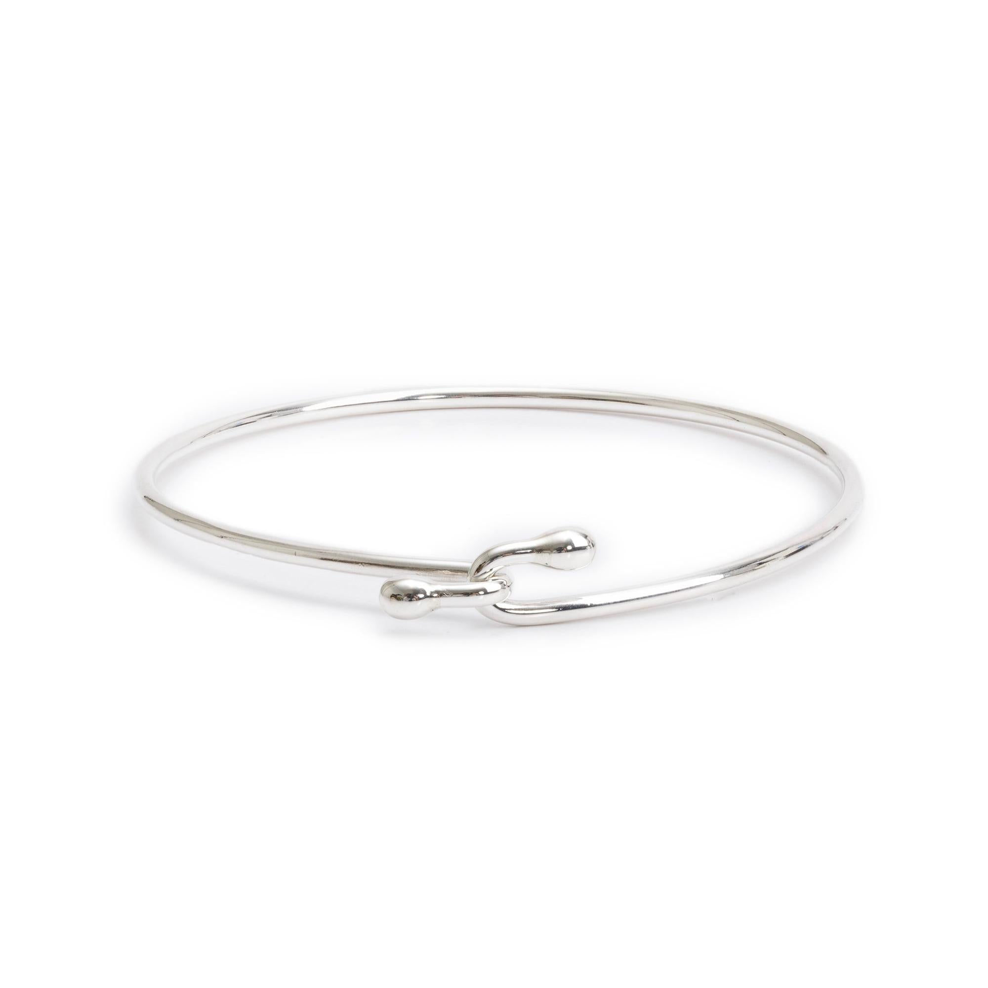 Tiffany & Co. Sterling Silver Wire Hook Bangle Bracelet