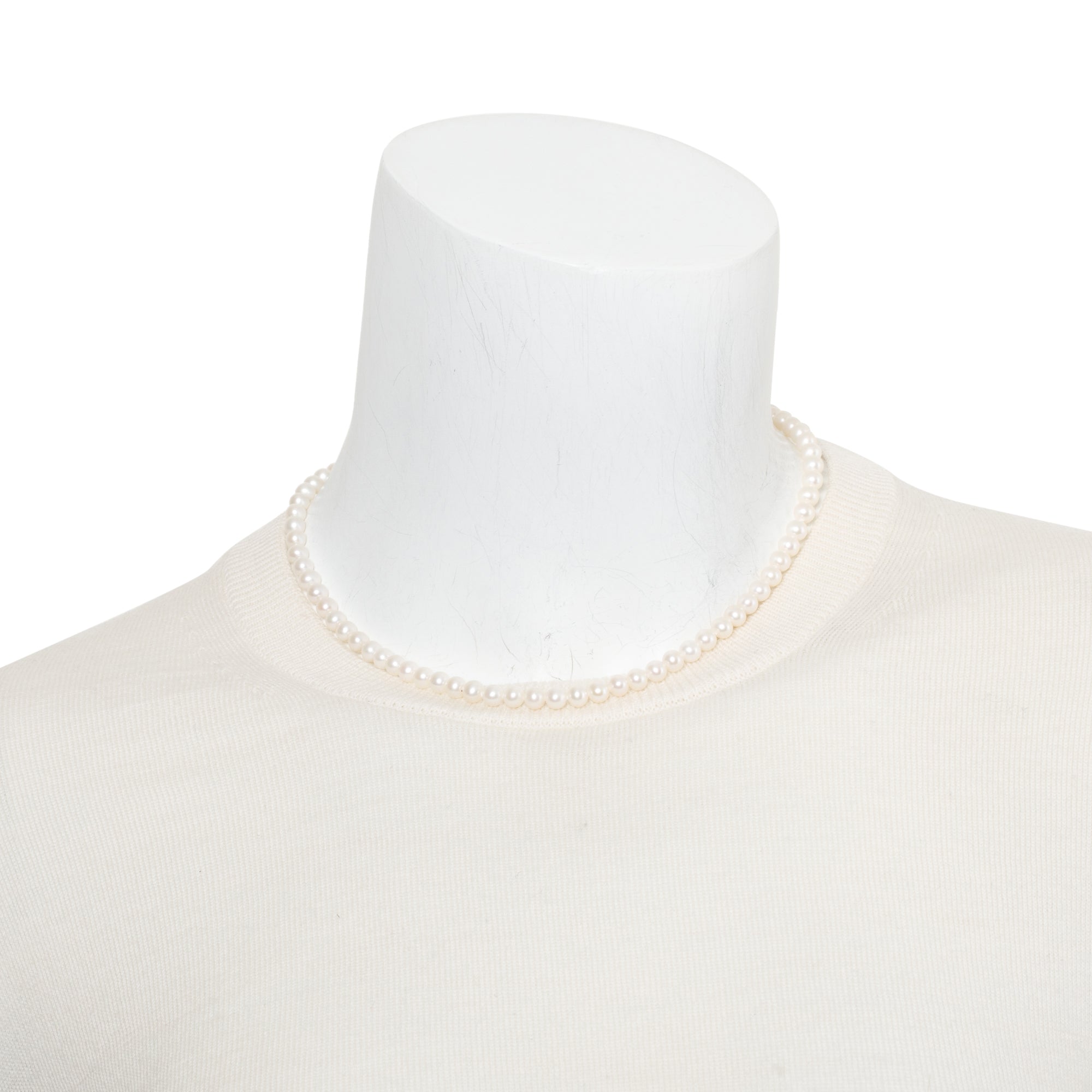 Tiffany & Co. Sterling Silver Ziegfeld 5-6 MM Pearl Necklace w/ Box