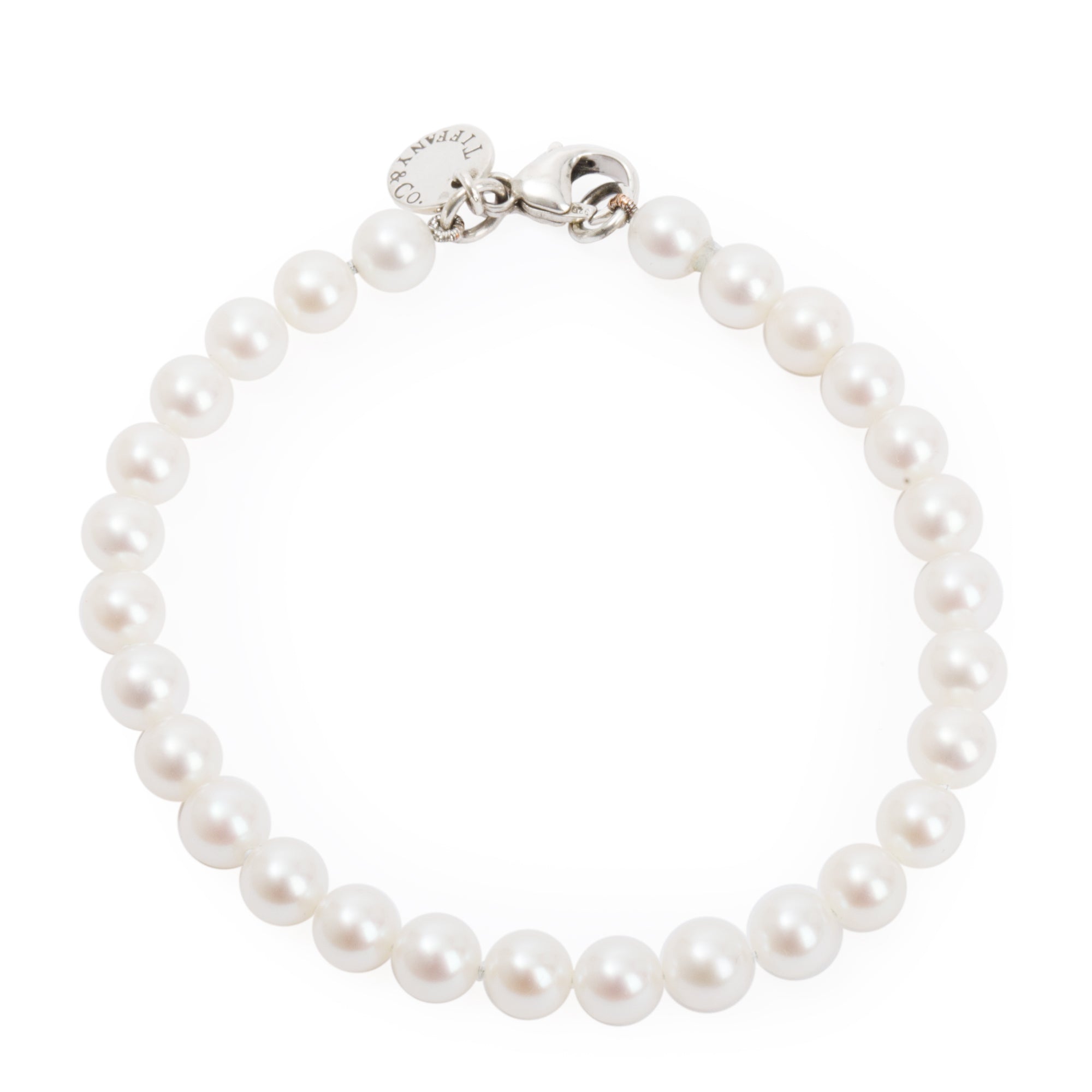 Tiffany & Co. Sterling Silver Ziegfeld Collection 5-6 mm Pearl Bracelet