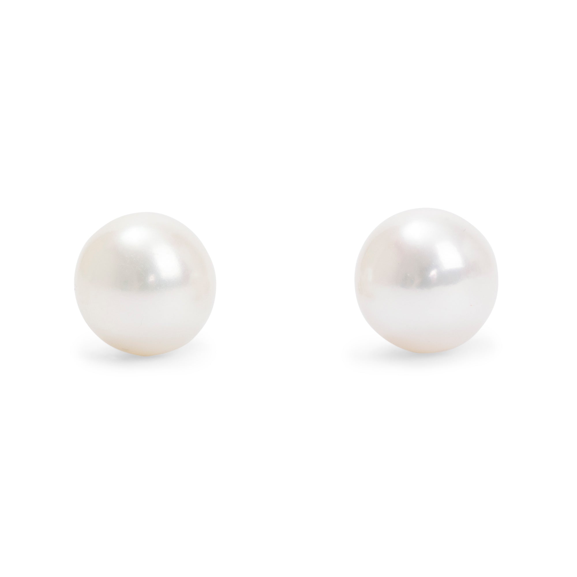 Tiffany & Co. Sterling Silver Ziegfeld Collection 9-10 MM Pearl Earrings w/ Box