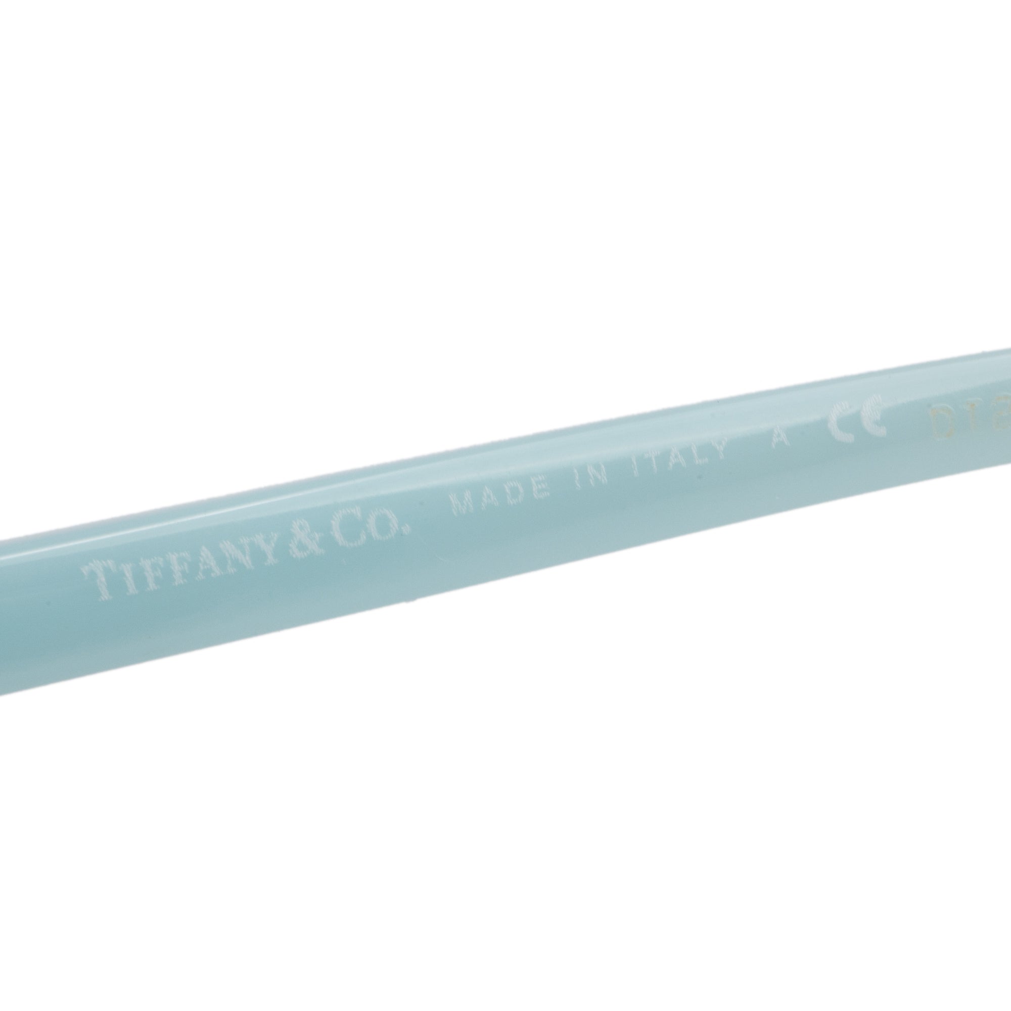 Tiffany & Co. TF 3049-B Silver Tone Metal Blue Acetate Infinity Aviator Sunglasses w/ Box & Case
