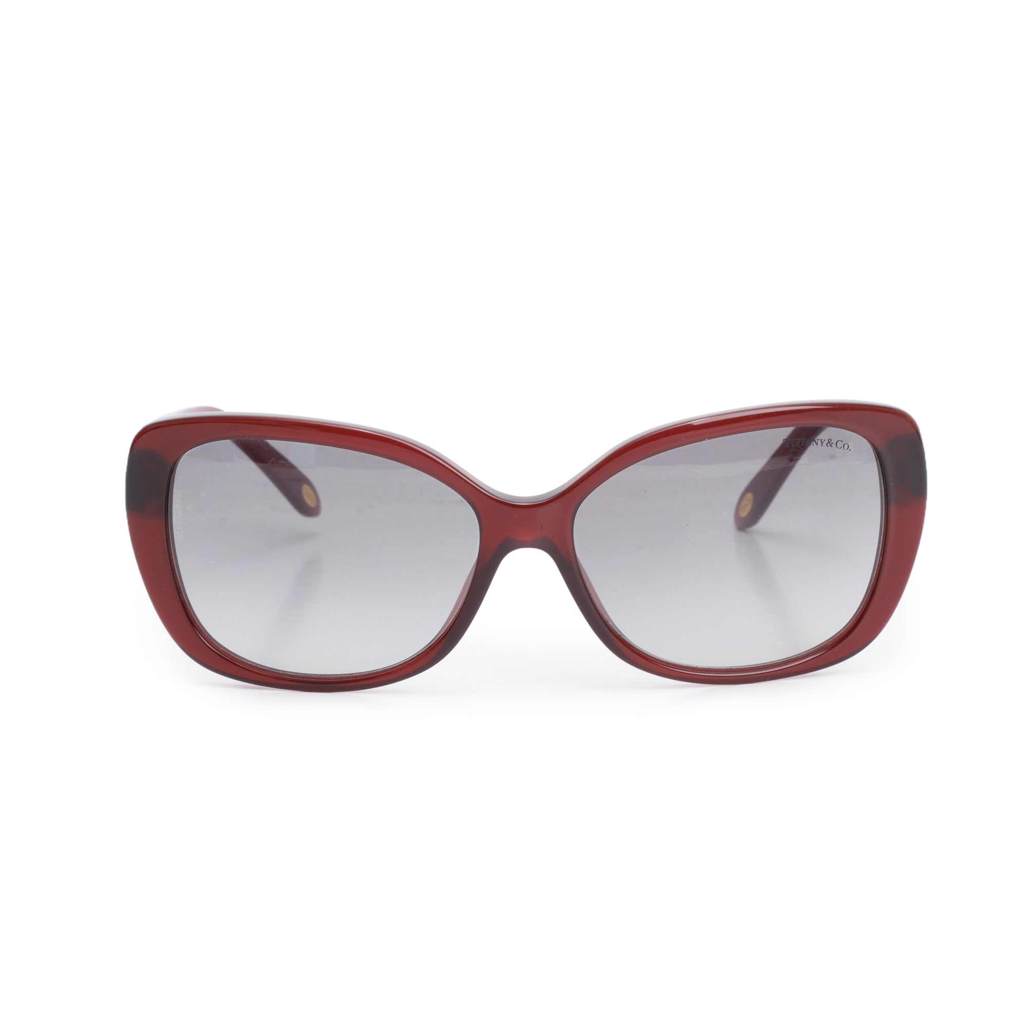 Tiffany & Co. TF 4106-B Burgundy Acetate Crystal Mesh Cat-Eye Sunglasses w/ Case