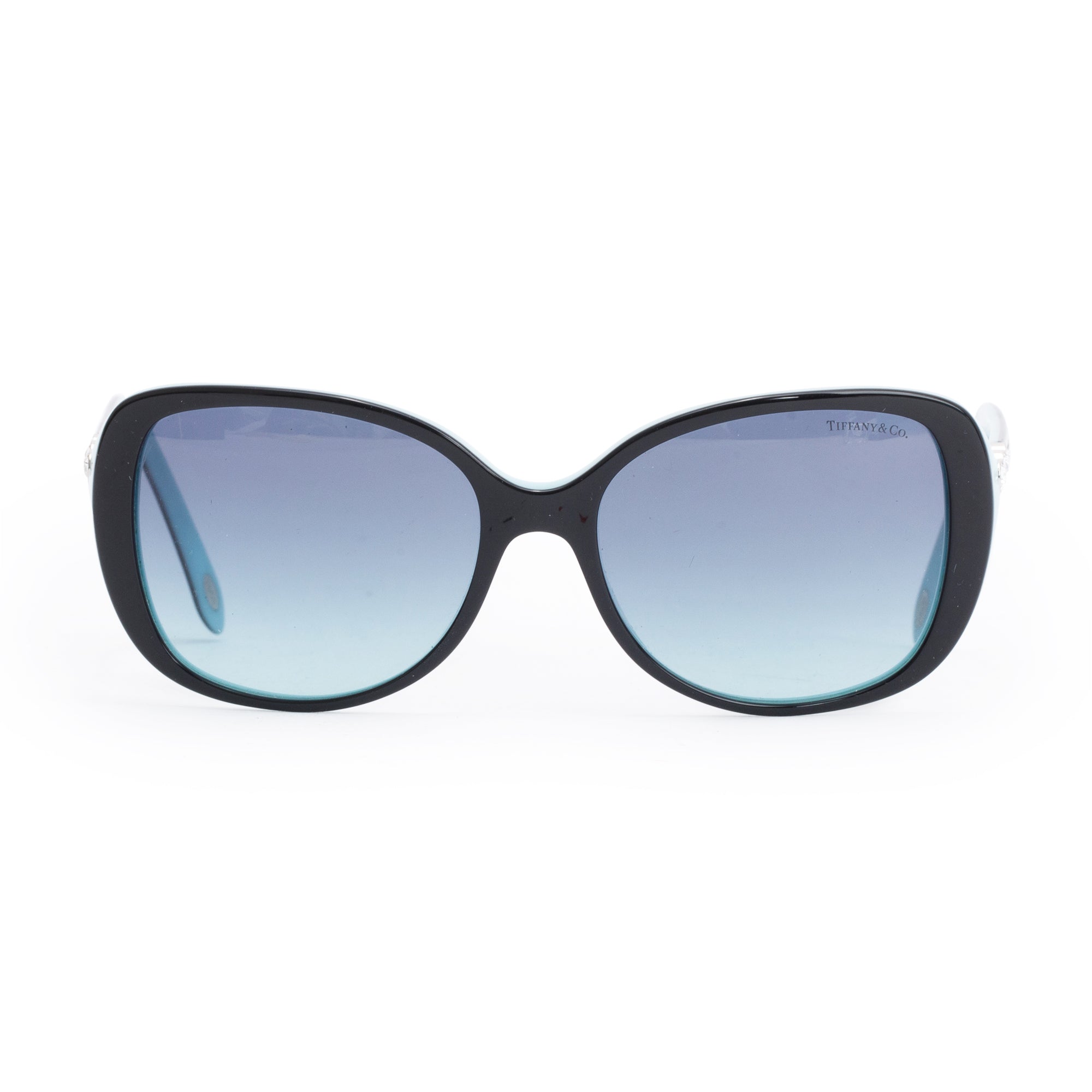 Tiffany & Co. TF 4121-B Black & Tiffany Blue Acetate Crystal Gradient Sunglasses w/ Box & Case