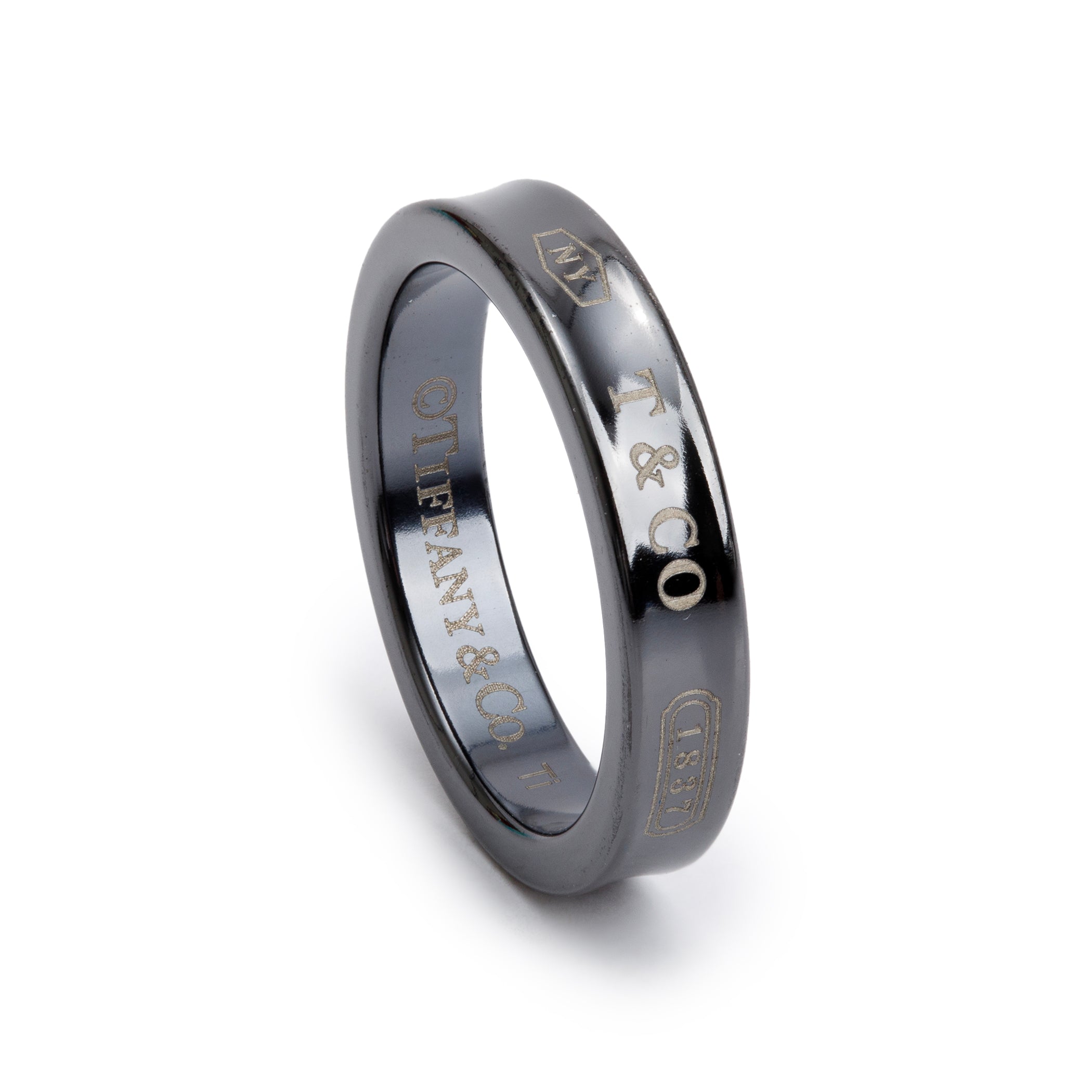 Tiffany & Co. Titanium 1837 Narrow Ring, Size 6.5