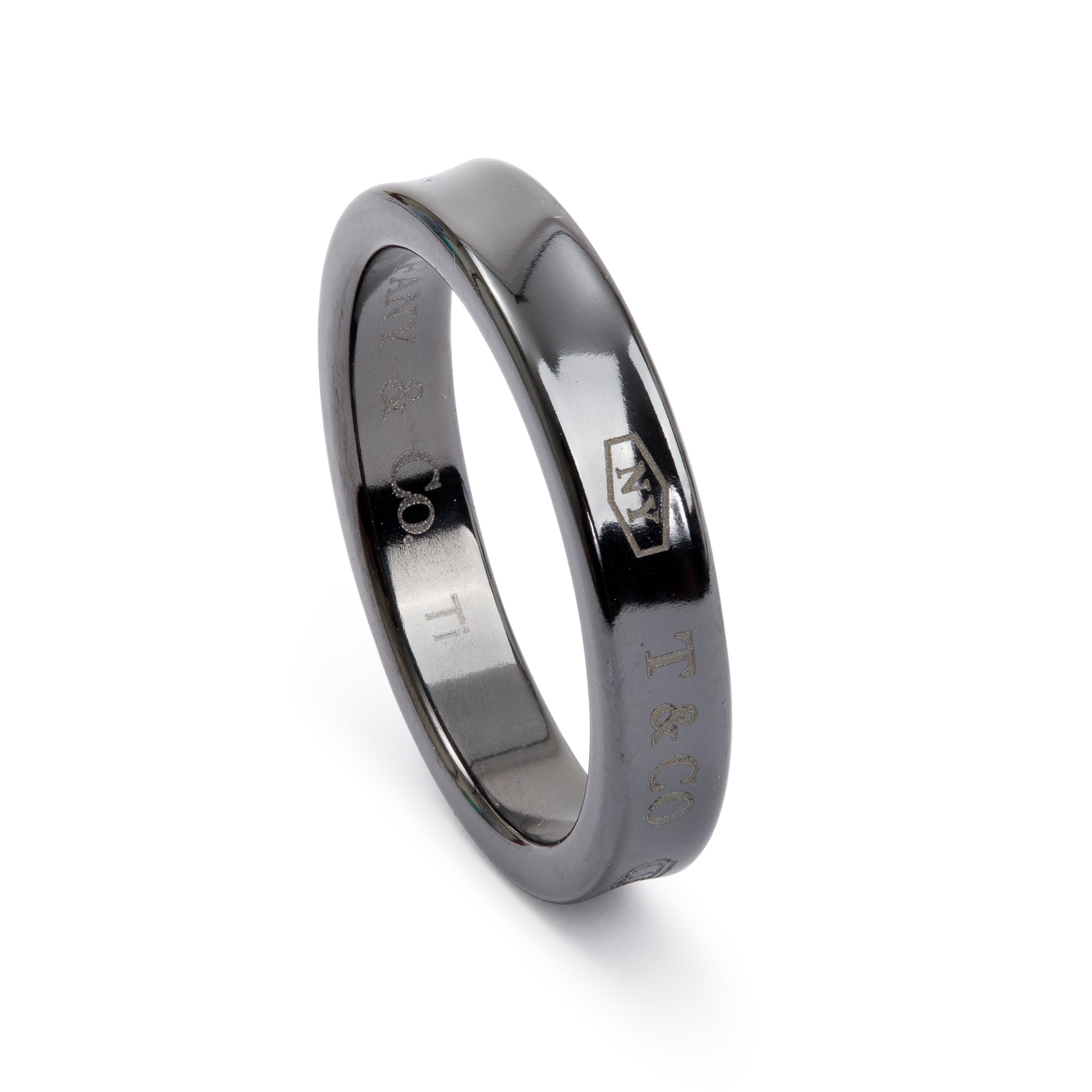 Tiffany & Co. Titanium 1837 Narrow Ring, Size 8