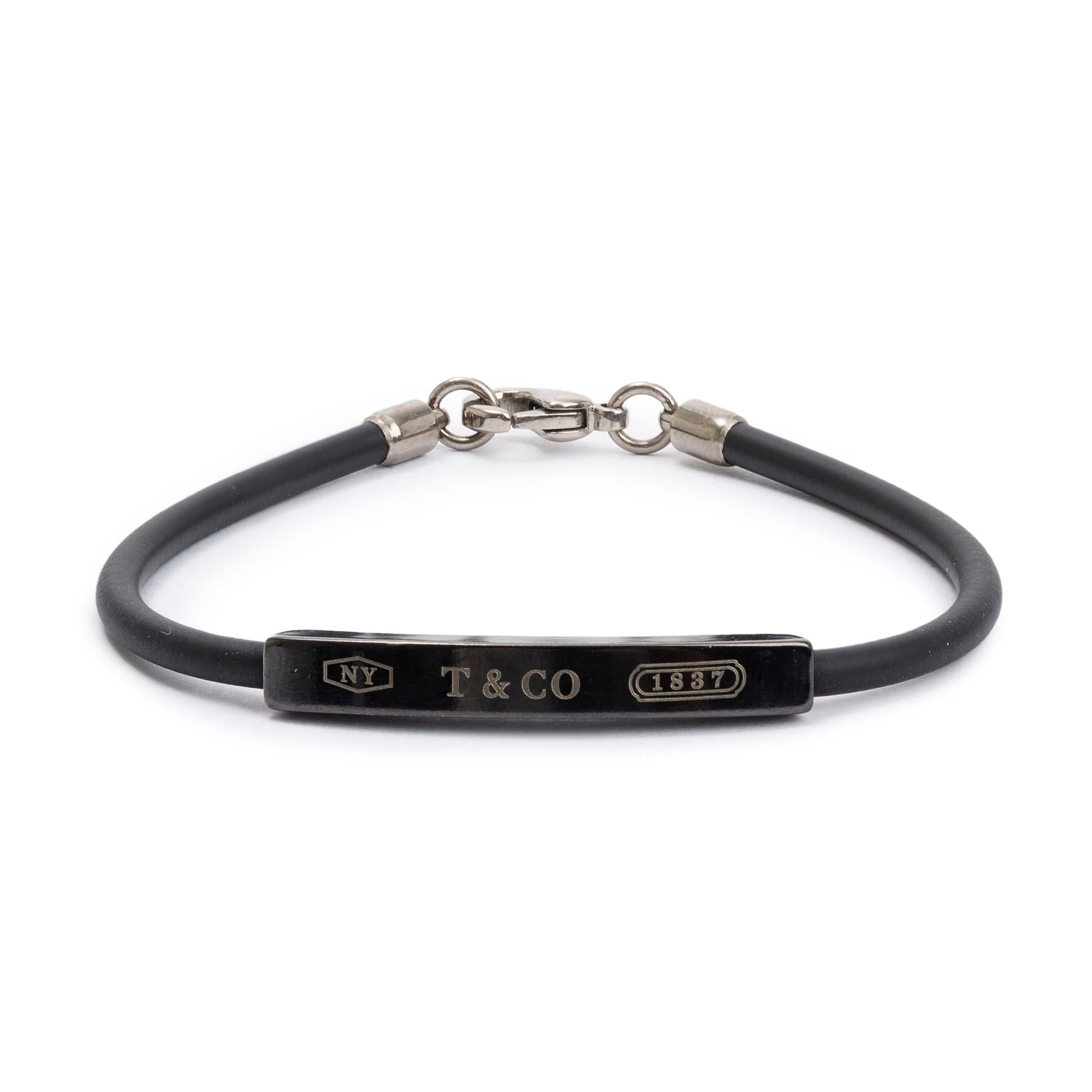 Tiffany & Co. Titanium 1837 Rubber Bracelet