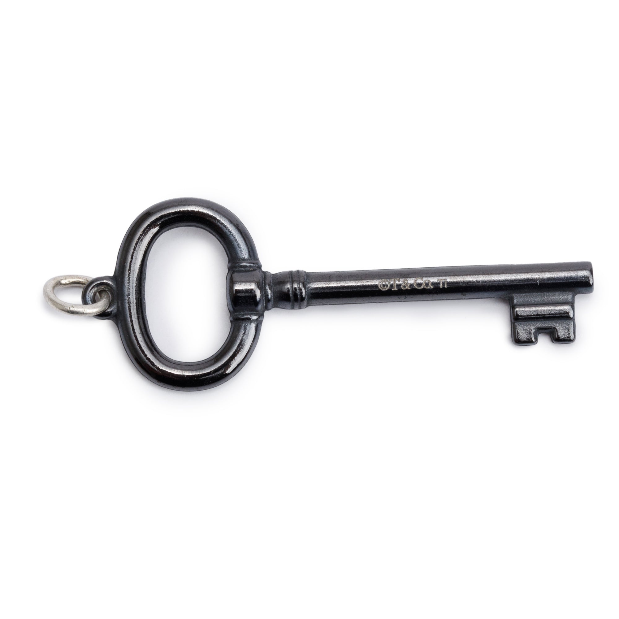 Tiffany & Co. Titanium Oval Key Pendant