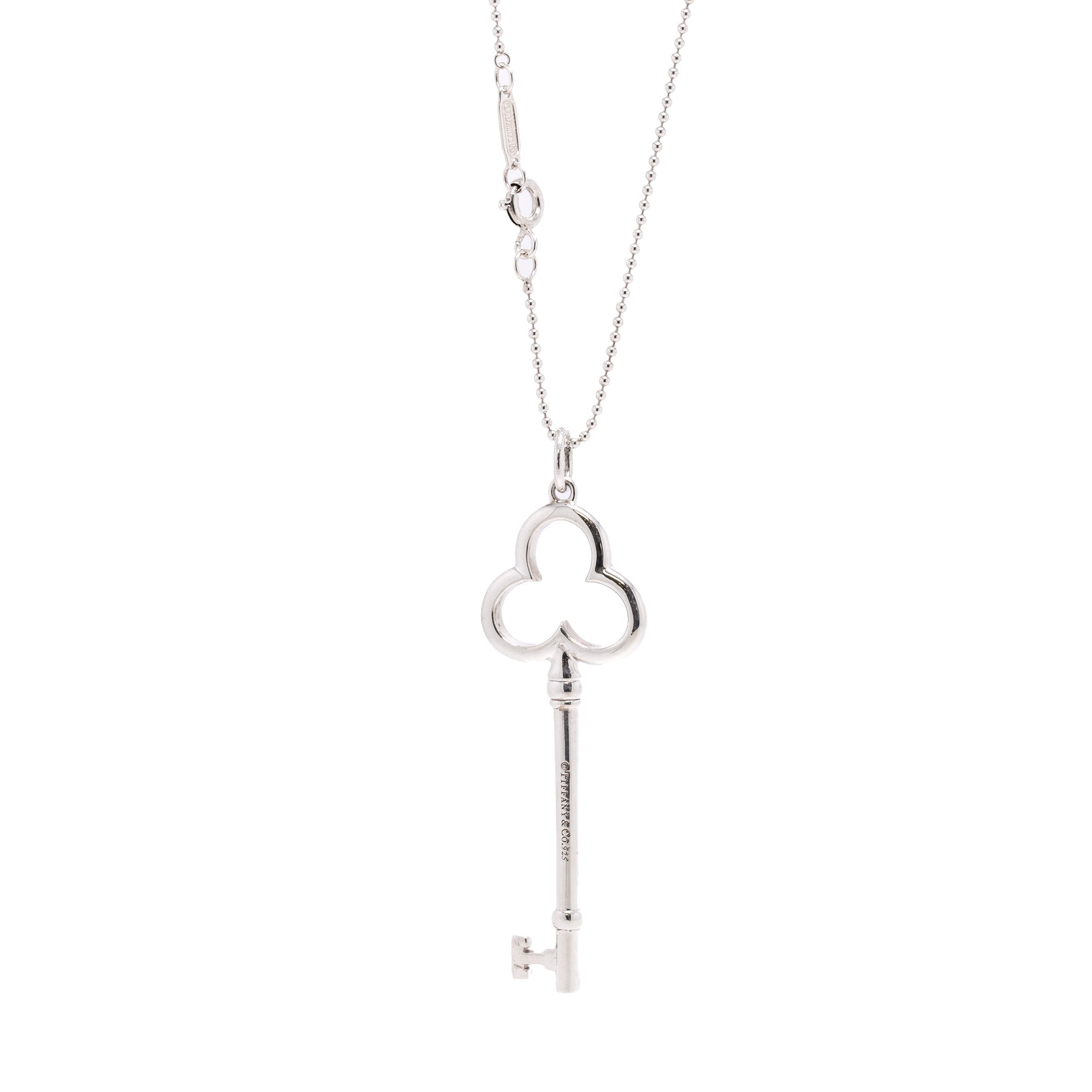 Tiffany & Co. Trefoil Key Pendant Necklace