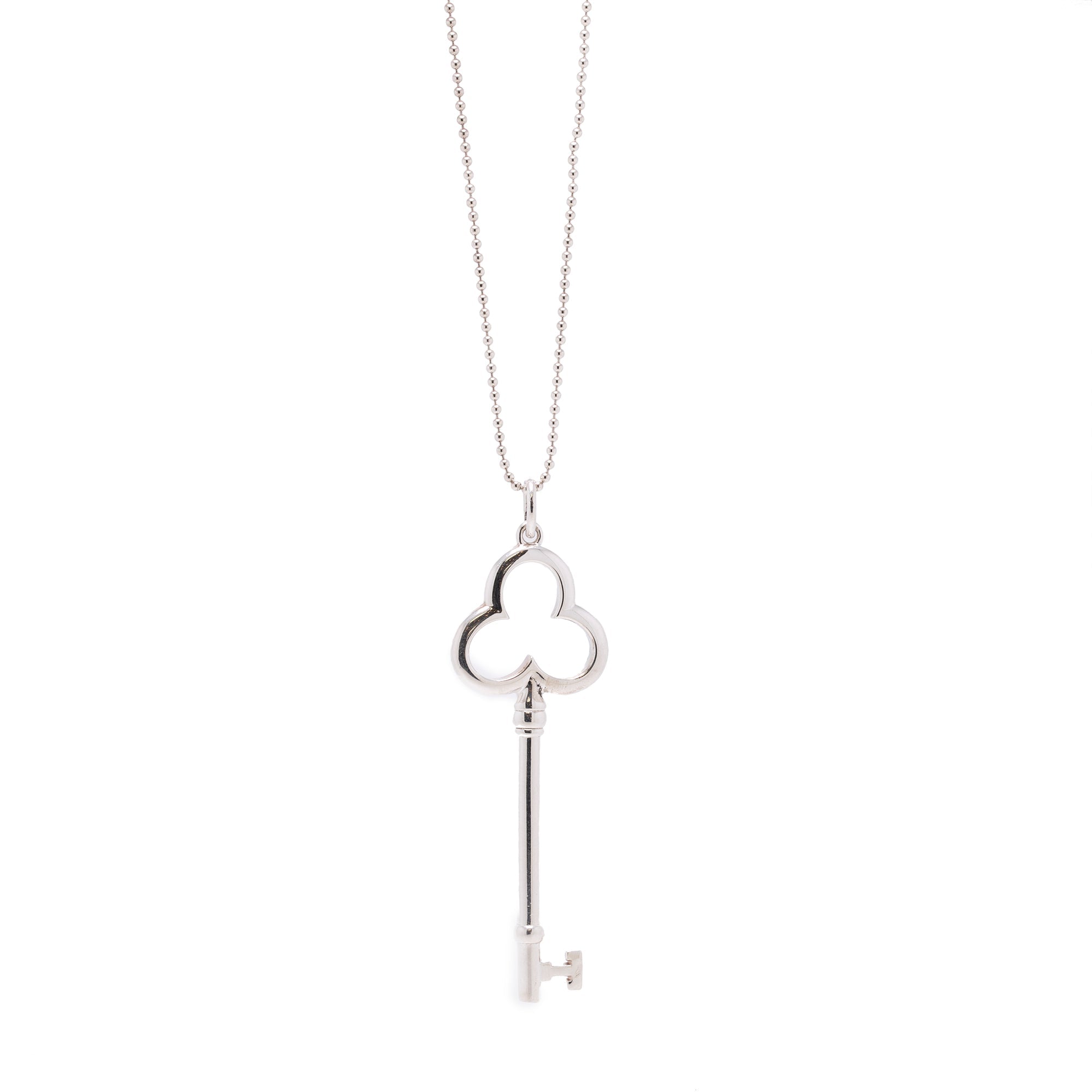 Tiffany & Co. Trefoil Key Pendant Necklace