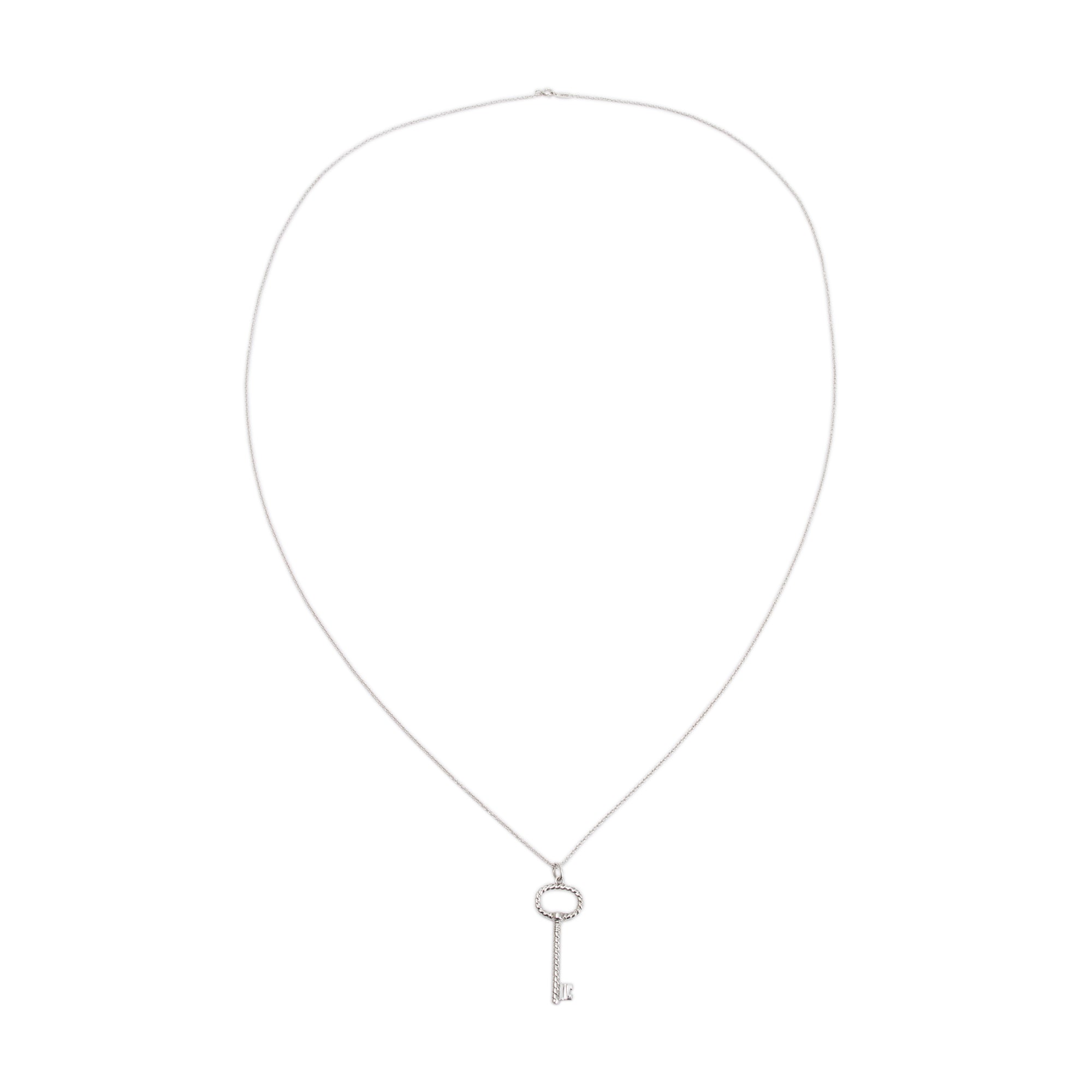 Tiffany & Co. Twist Oval Key Pendant Necklace
